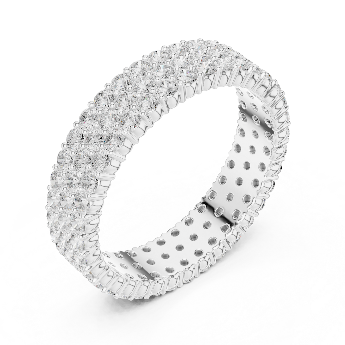 Oval-cut diamond ring with sleek modern band.