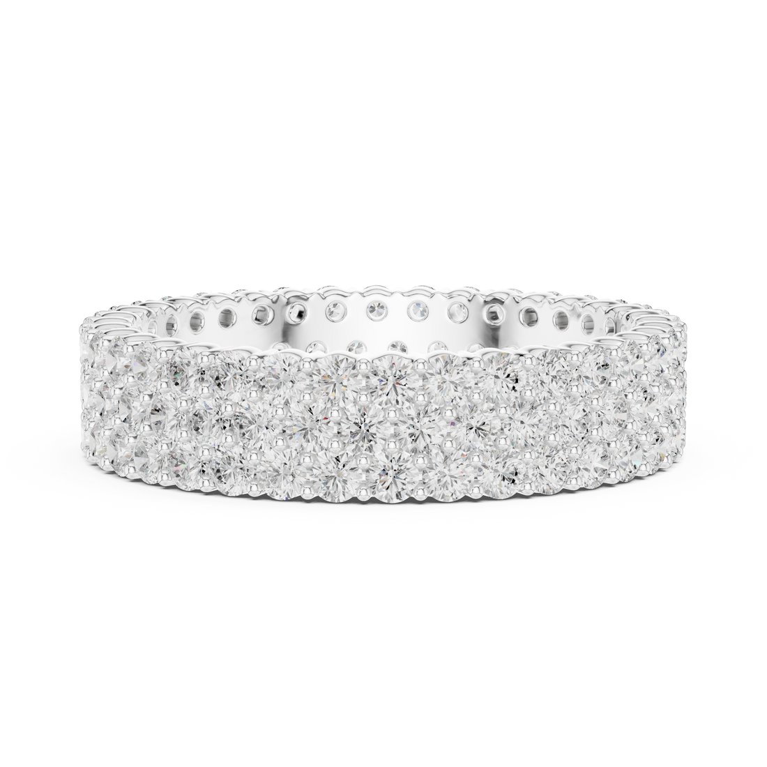 Cushion-cut diamond ring with elegant halo setting.
