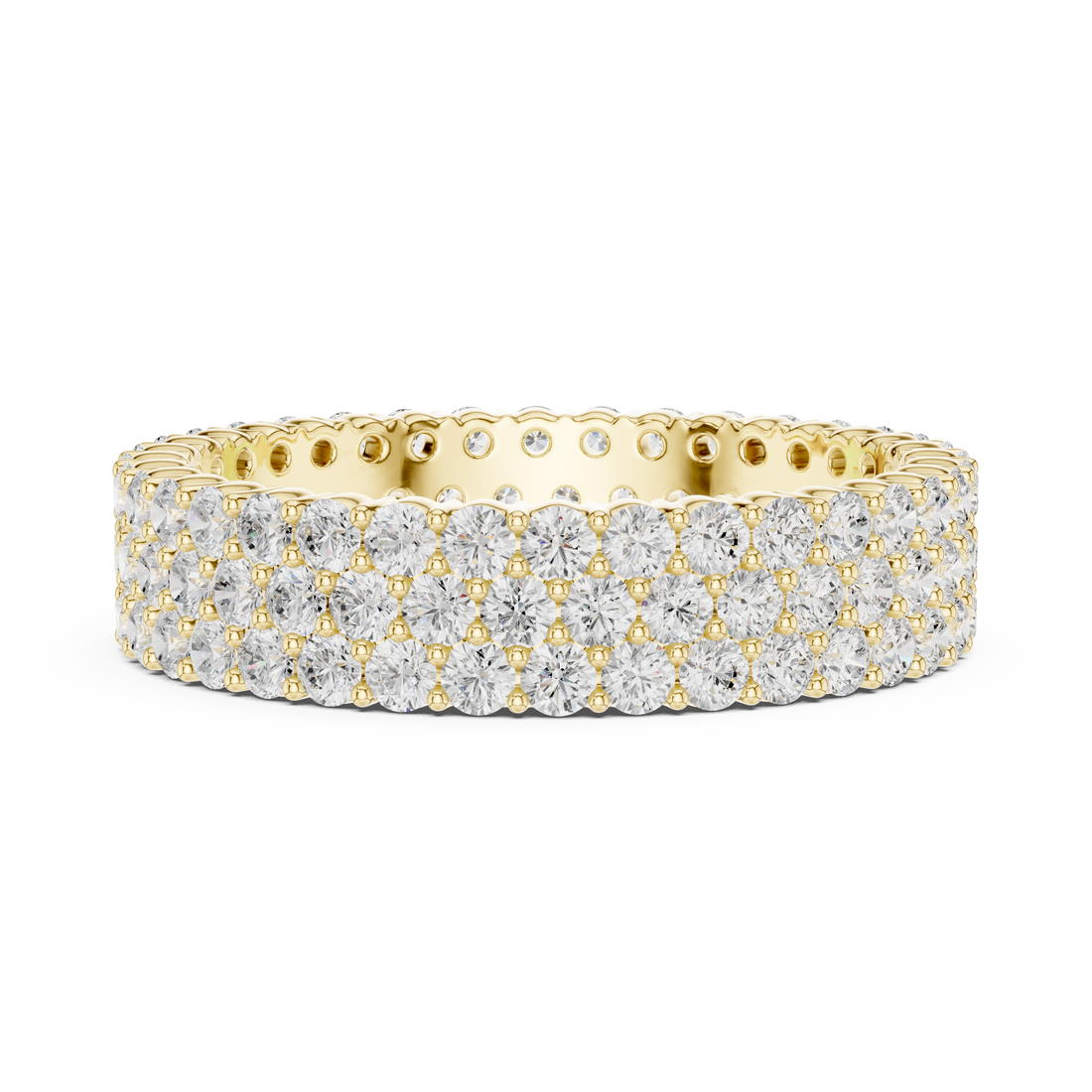 Floral-inspired diamond ring with delicate petals.