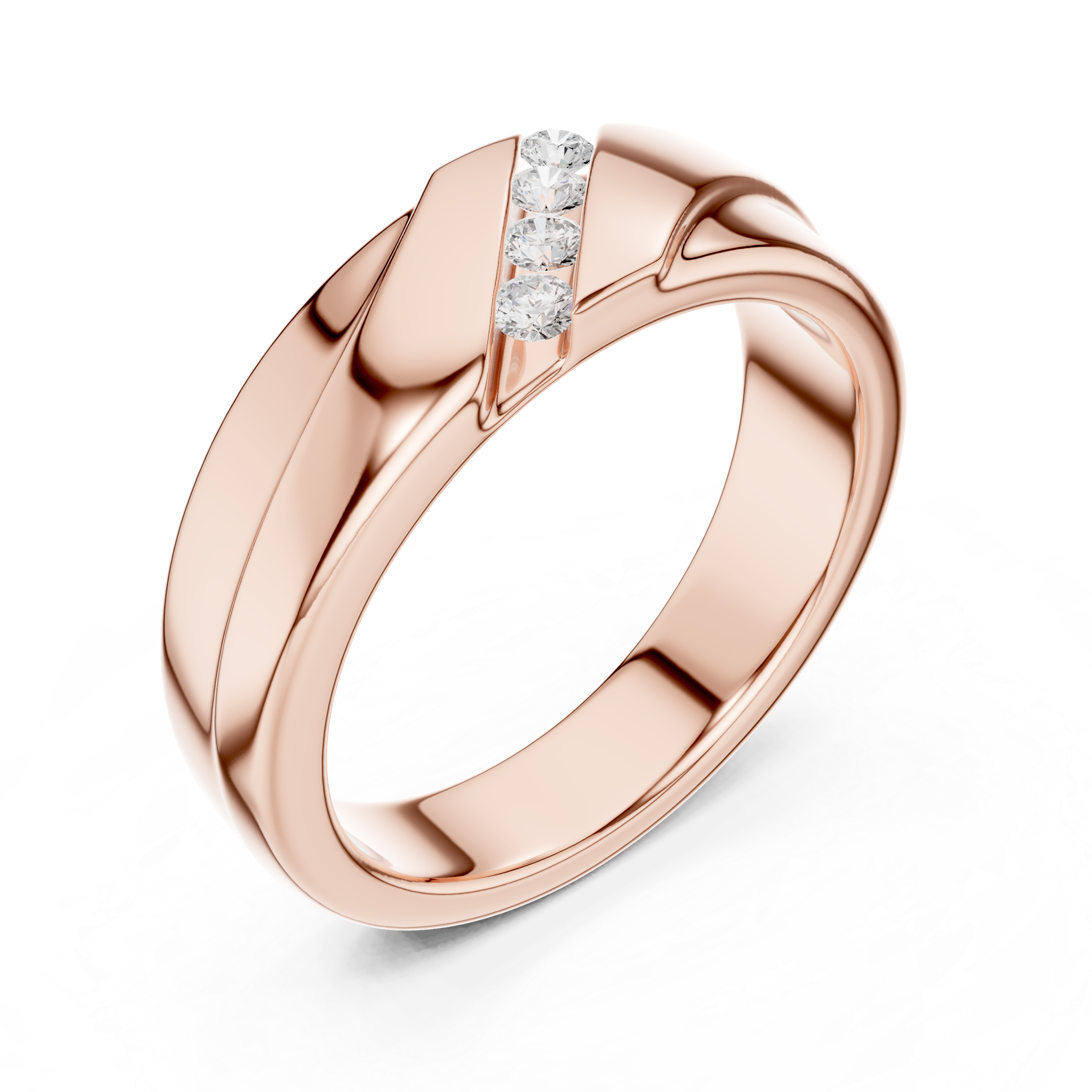 Gold toe ring with floral engraving.