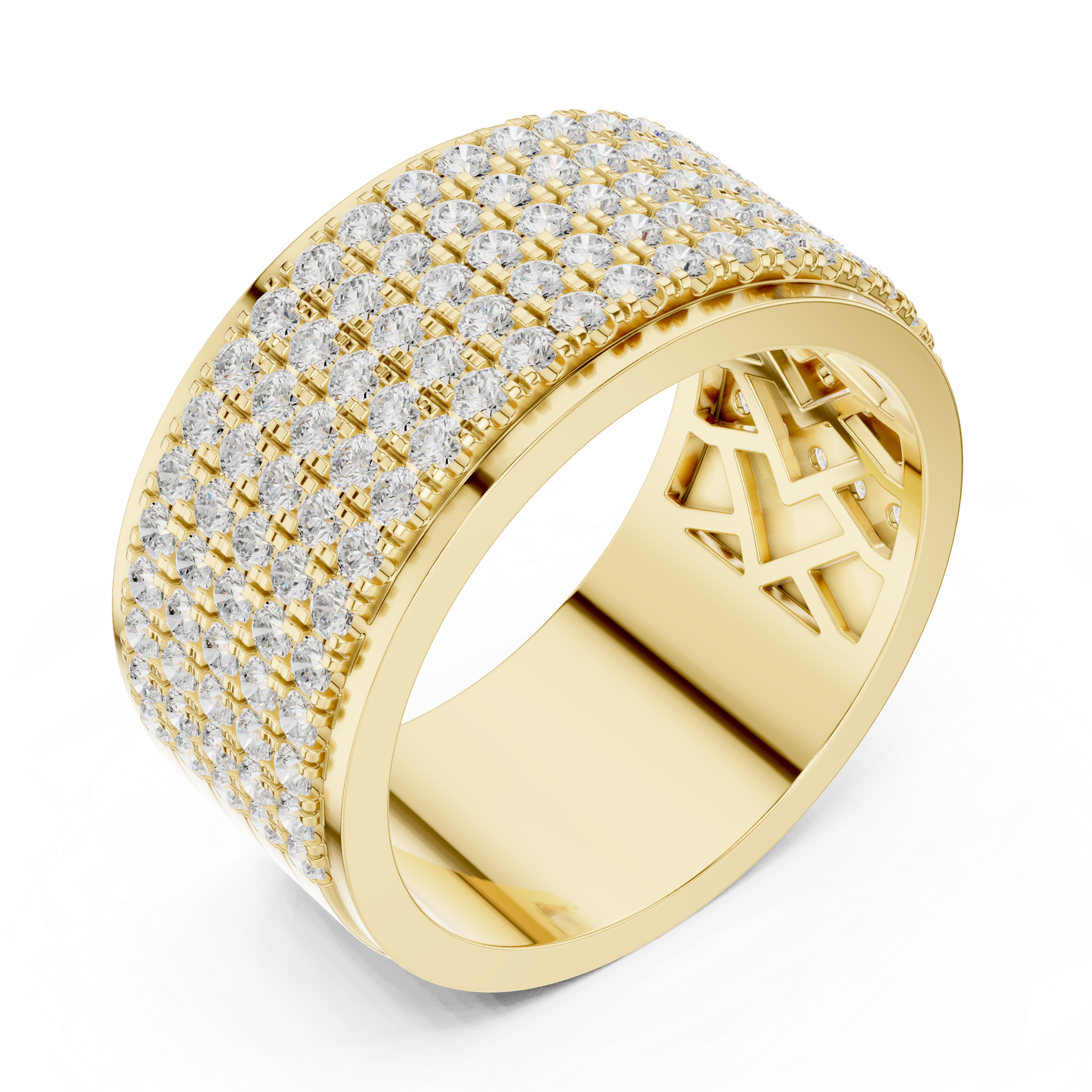 Cocktail ring with large colorful gemstone.