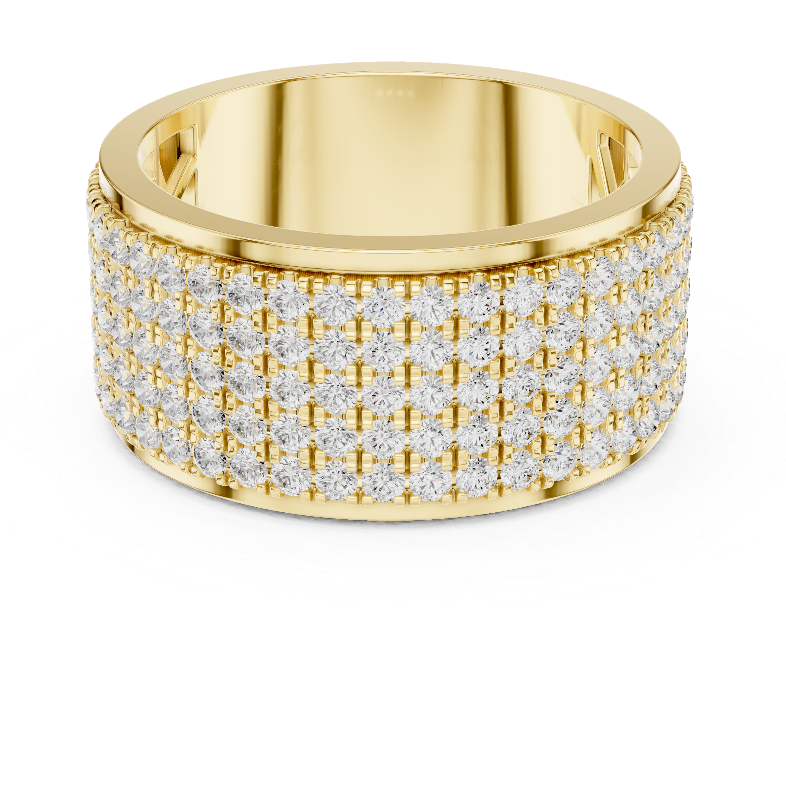 Multi-band ring with layered design.