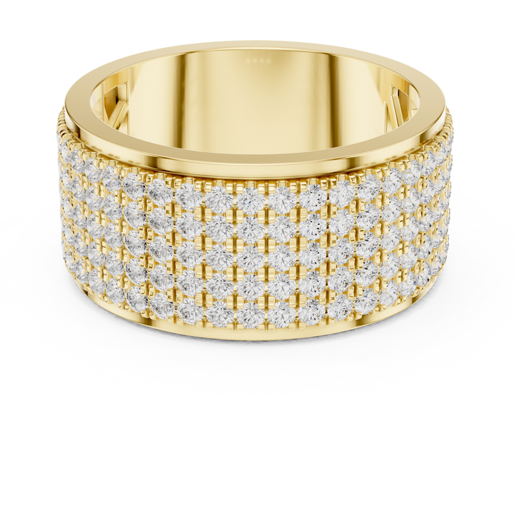 Multi-band ring with layered design.