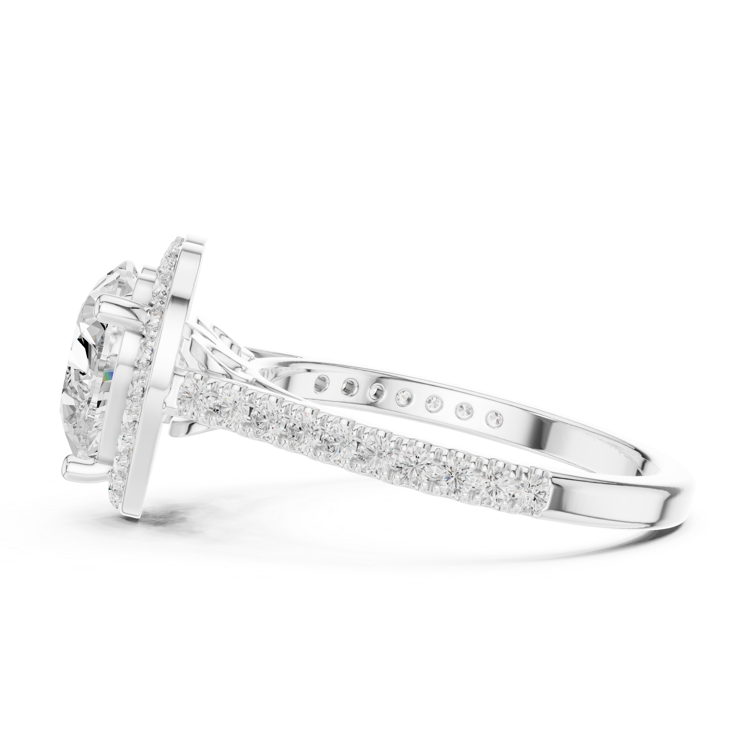 Wedding jewellery set in polished gold.