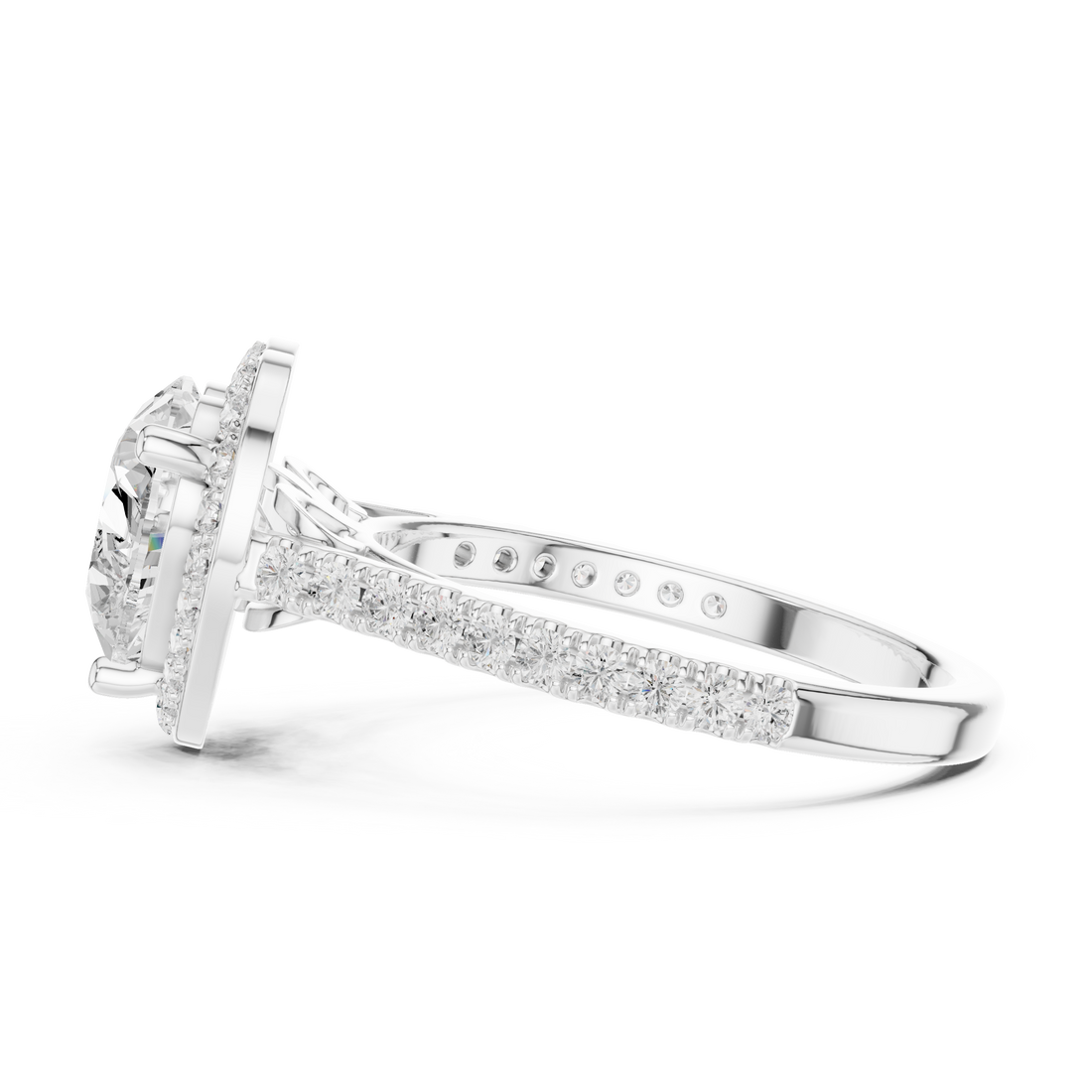 Wedding jewellery set in polished gold.