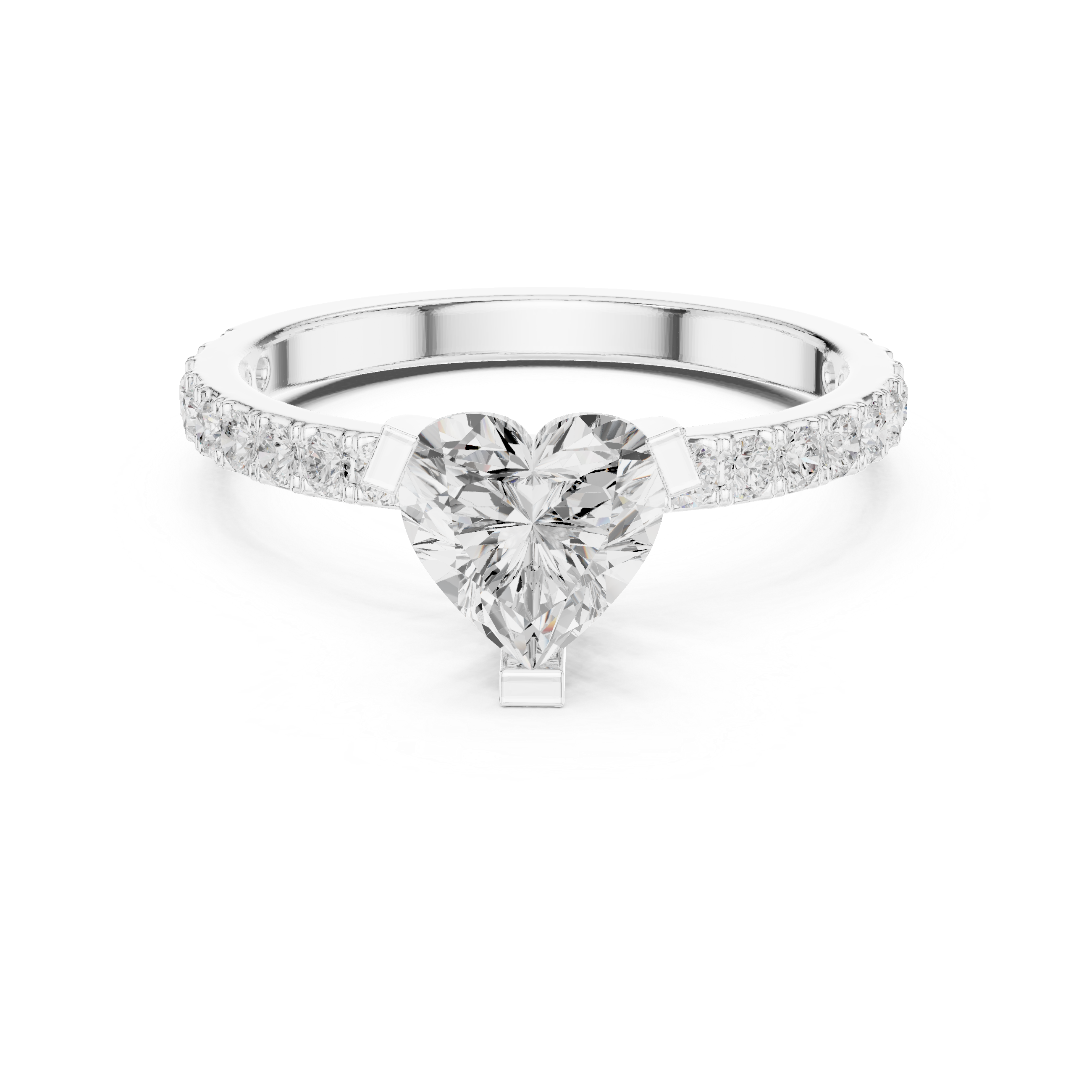 Celebration ring with gemstone center.