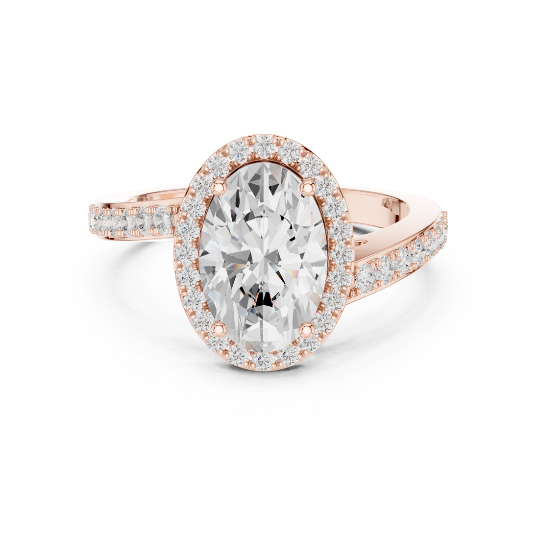 Classic diamond stud earrings.