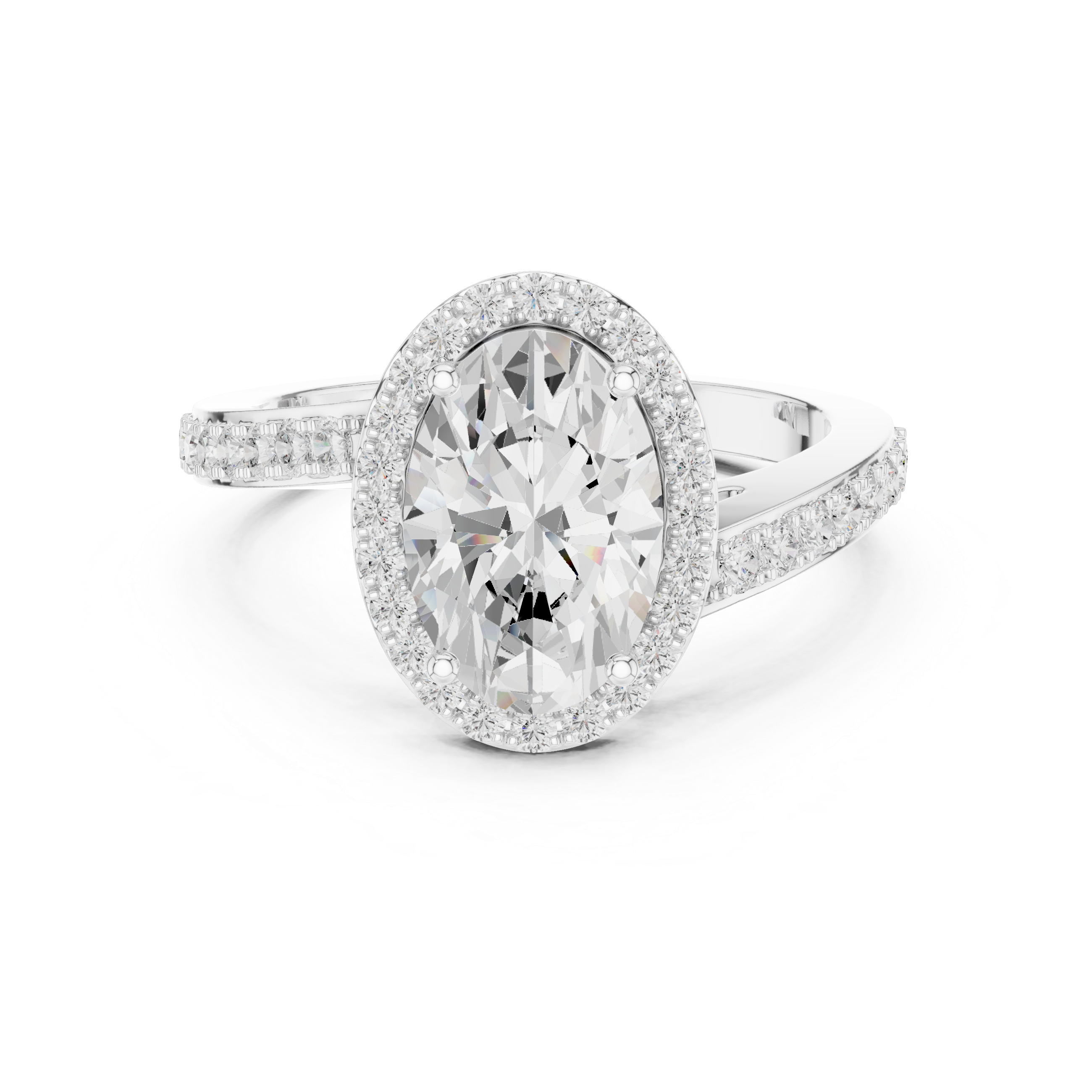 Diamond bangle with sparkling stones.