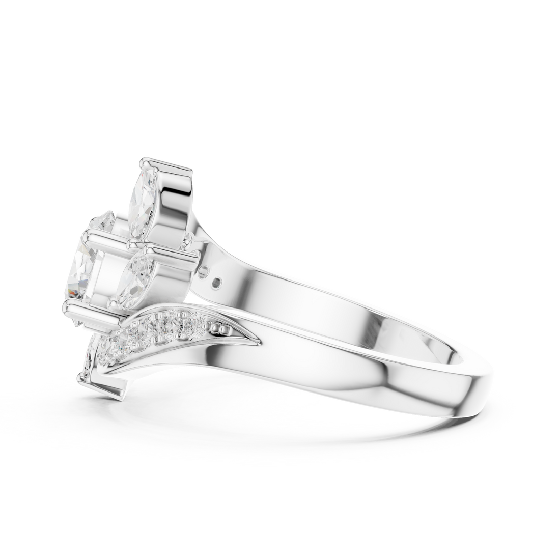 Gemstone toe ring with colored stone.