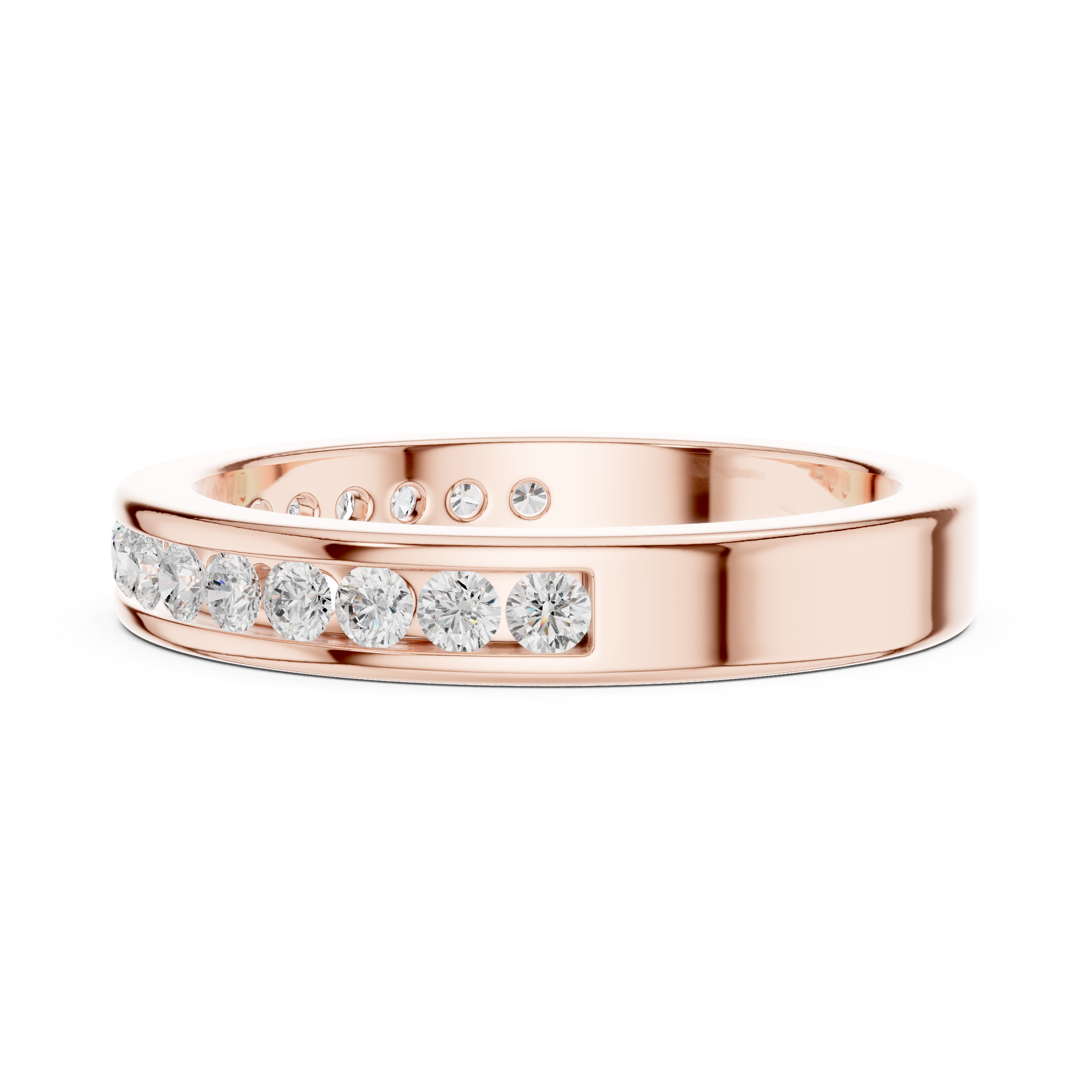 Split shank diamond ring with elegant structure.