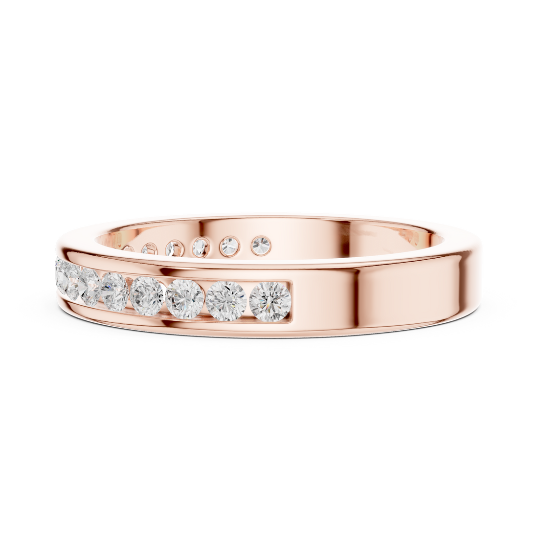 Split shank diamond ring with elegant structure.