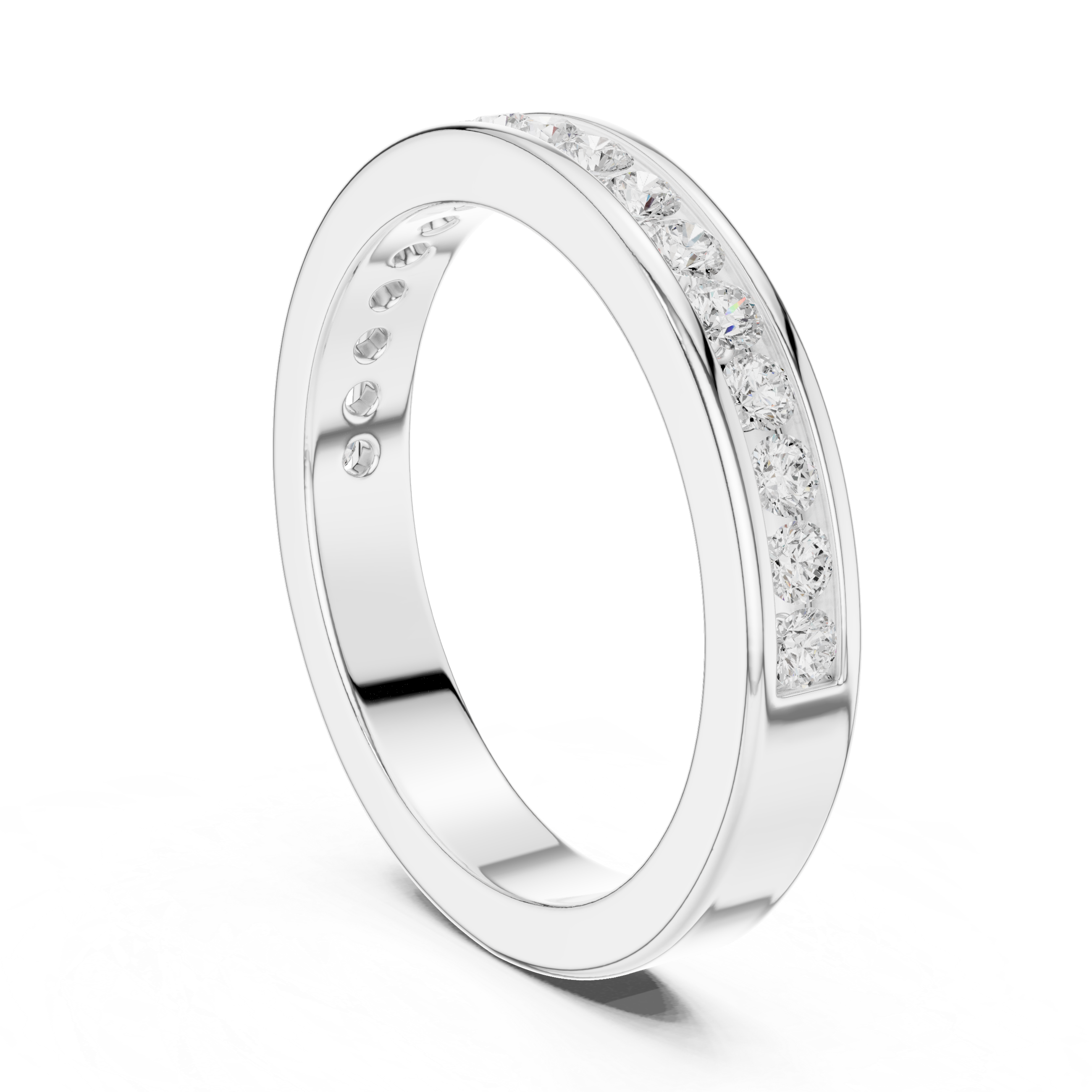 Simple gold band ring with matte finish.