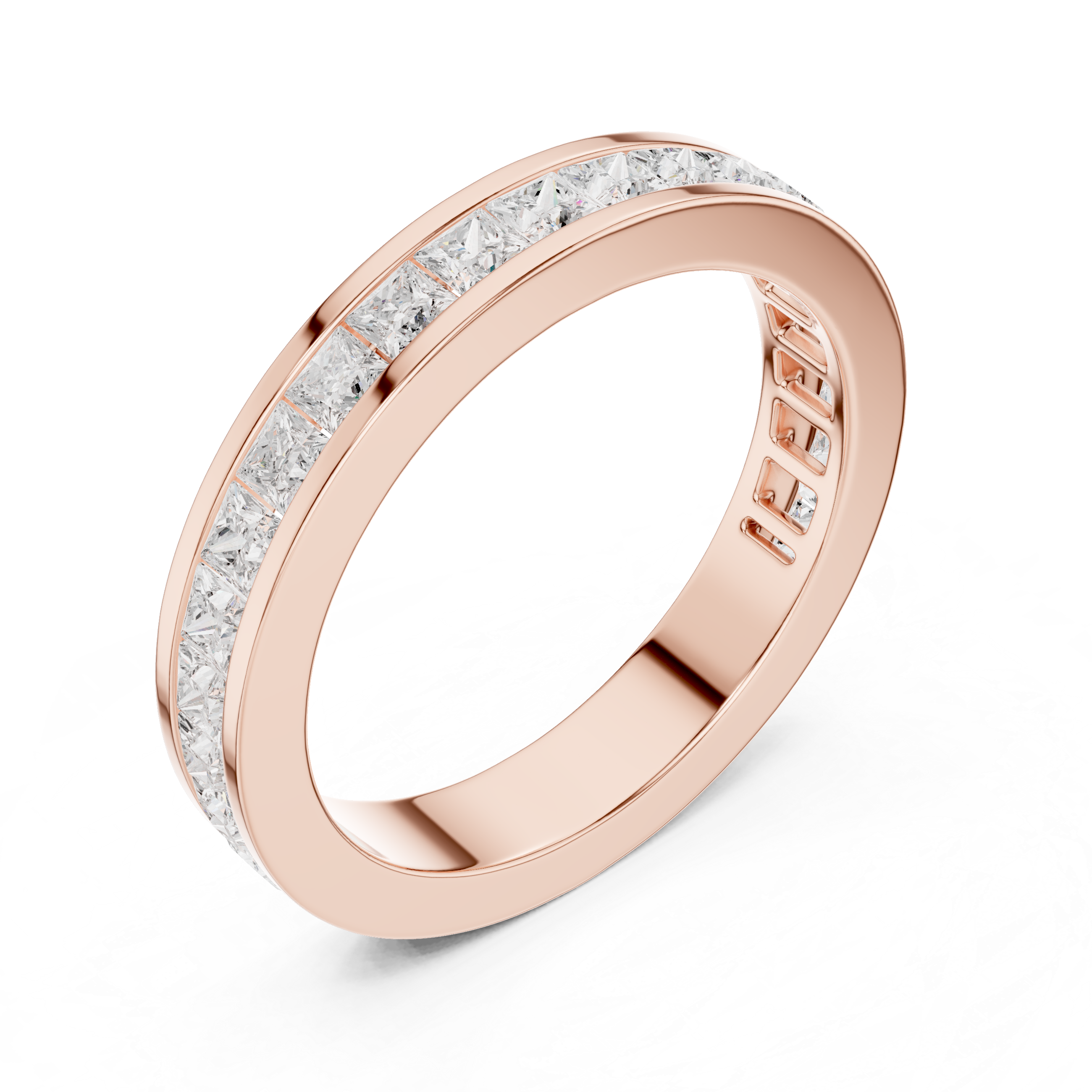 Rose gold drop earrings with modern style.
