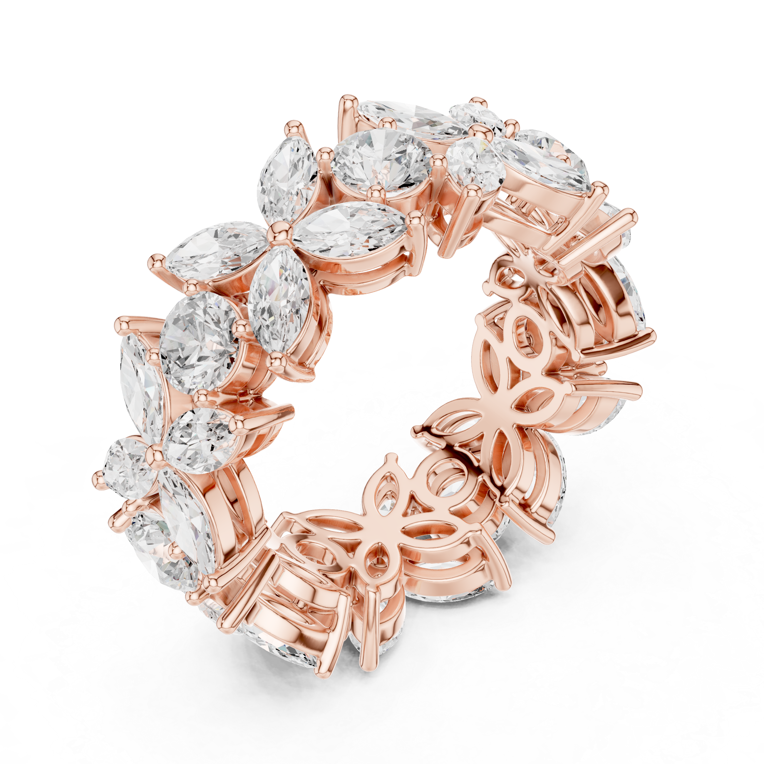 Rope bracelet with twisted gold links.