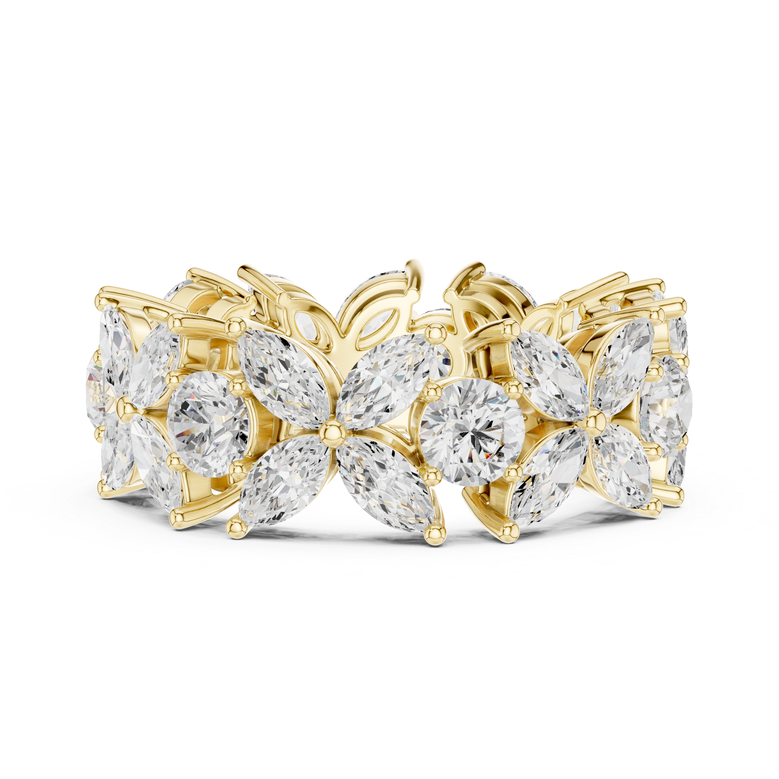 Classic tennis bracelet with round diamonds.