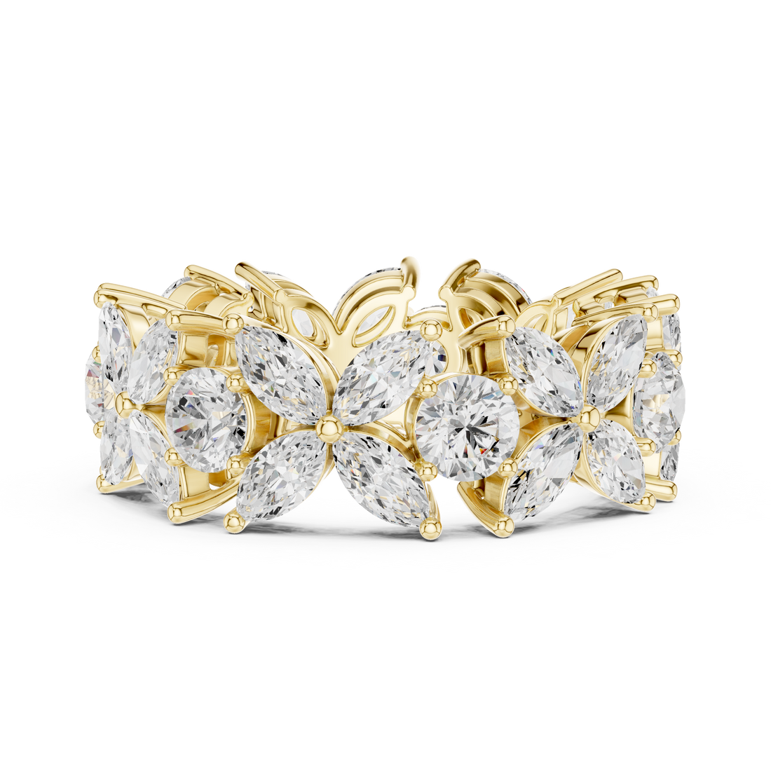Classic tennis bracelet with round diamonds.