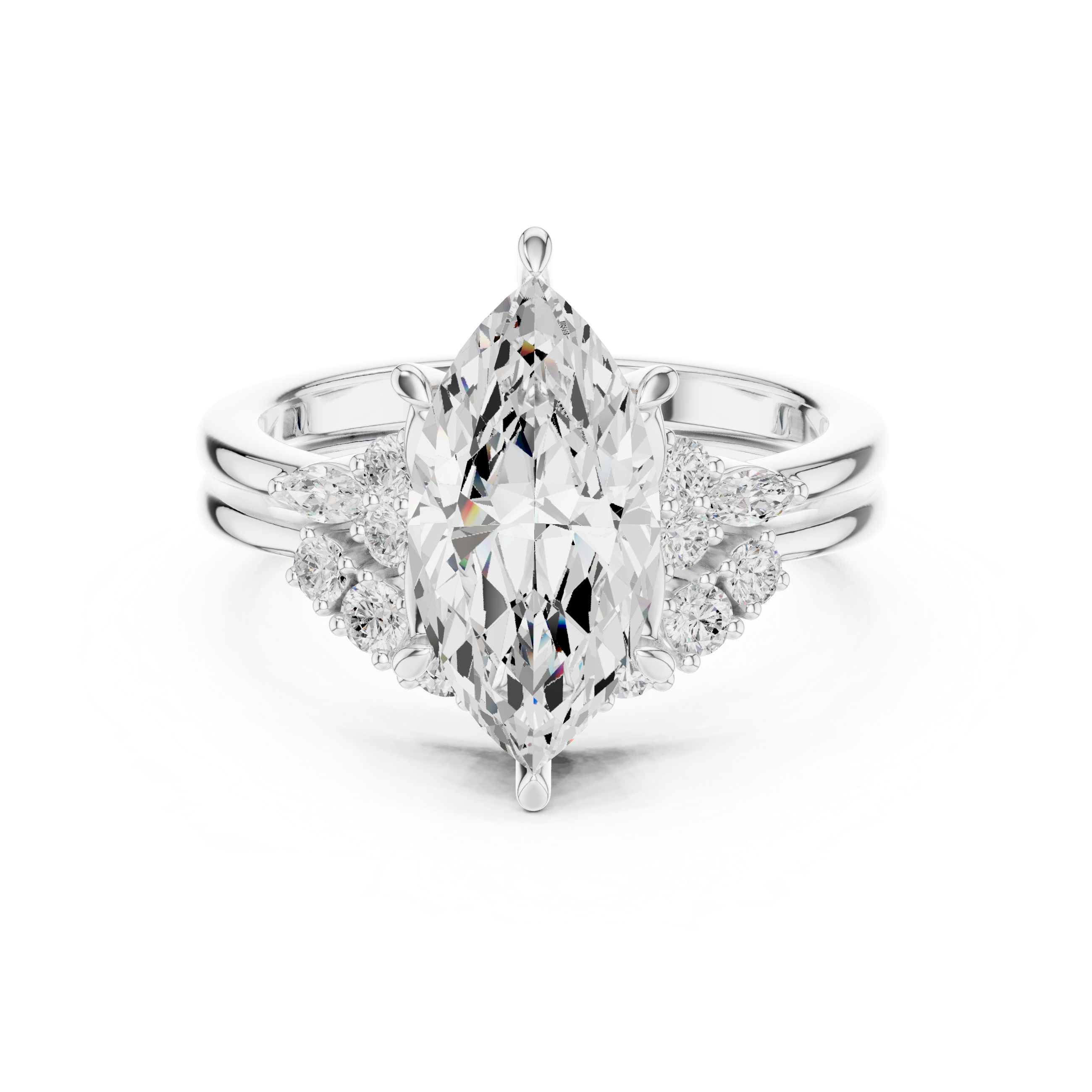 Sparkling CZ Diamond Necklace with high shine