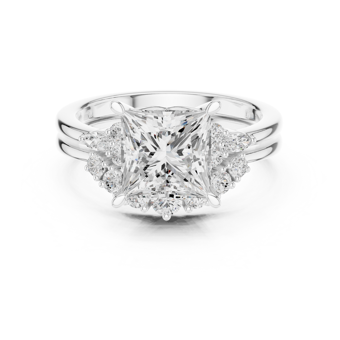 Sparkling CZ Diamond Necklace with high shine