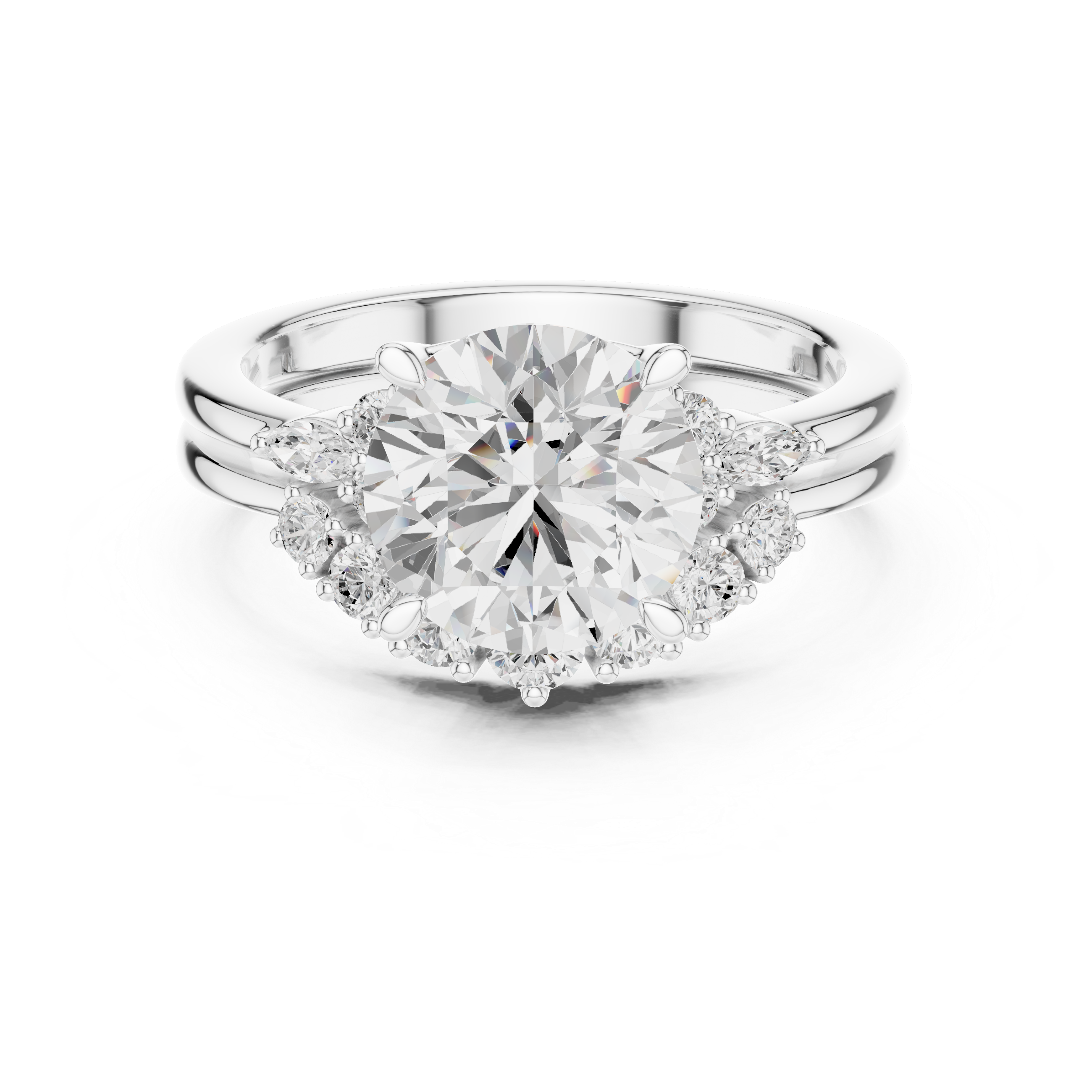Sparkling CZ Diamond Necklace with high shine