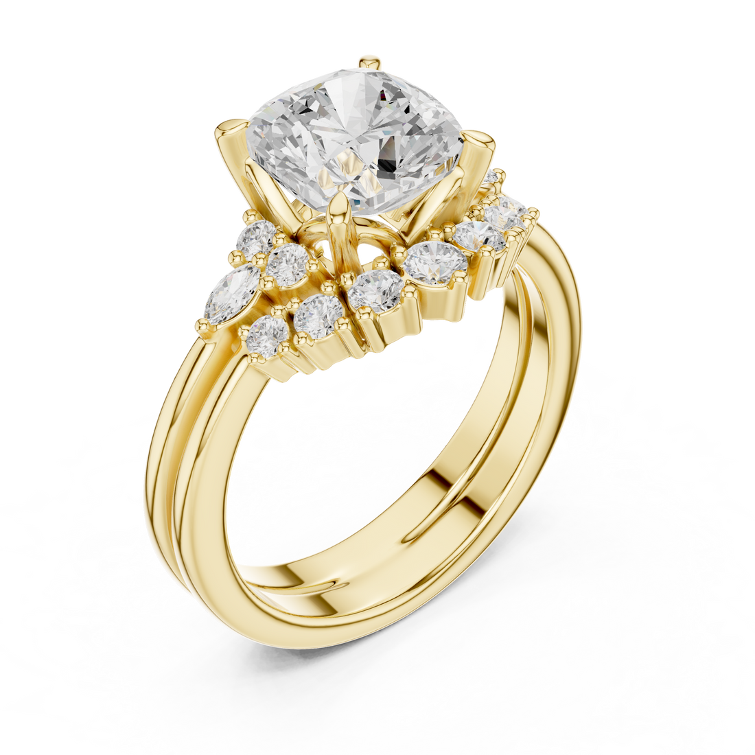 Diamond nose pin with round solitaire.
