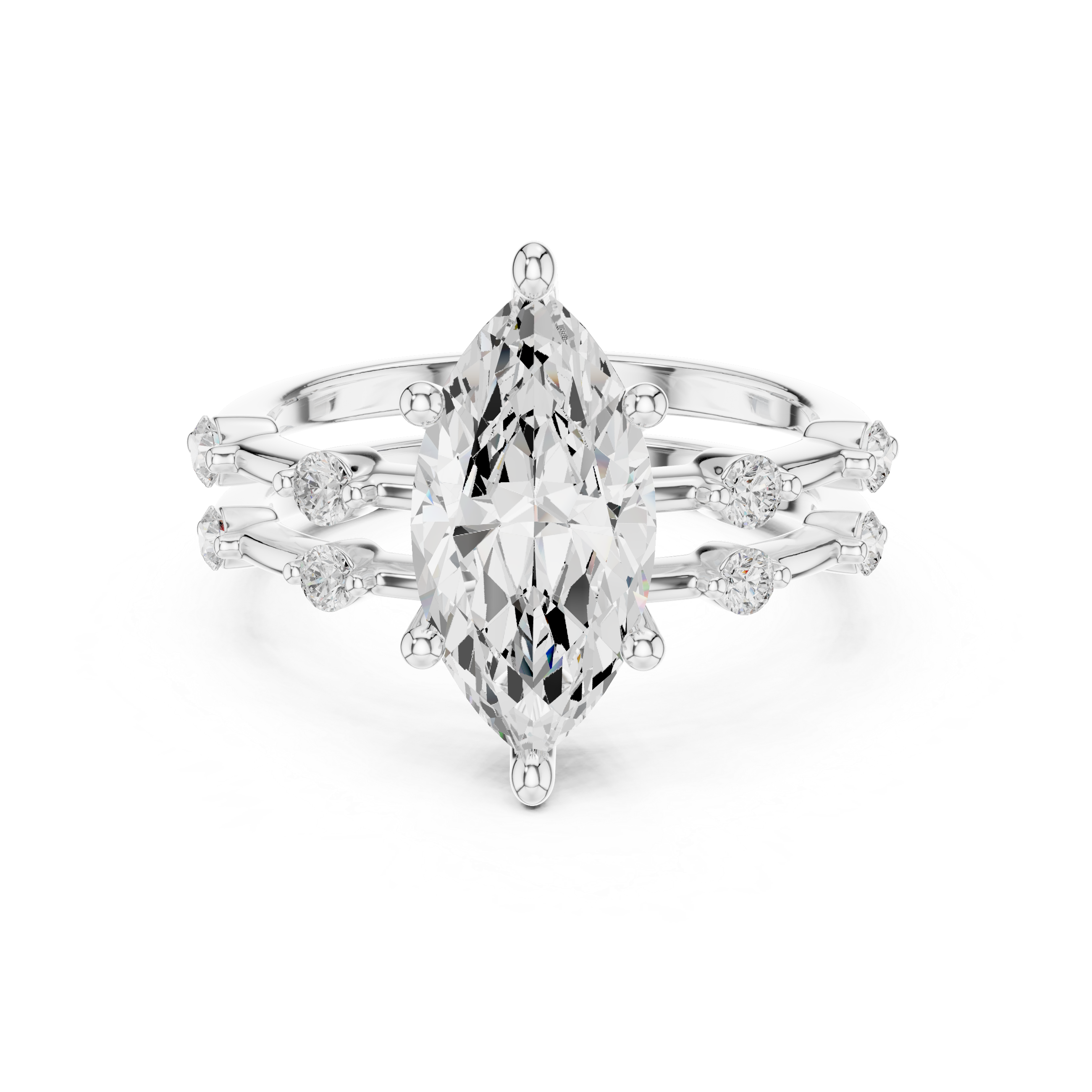 Sparkling CZ Diamond Necklace with high shine