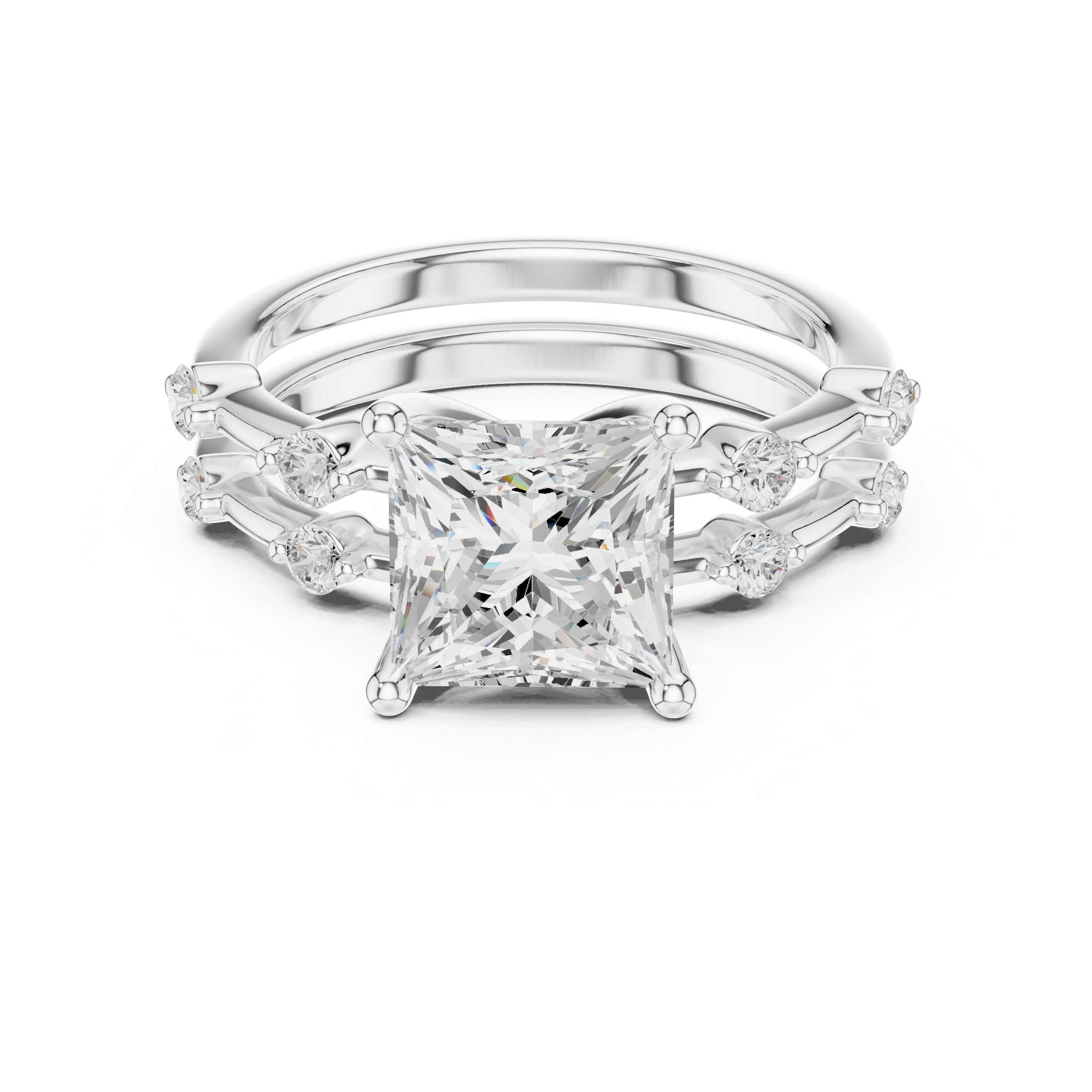 Sparkling CZ Diamond Necklace with high shine