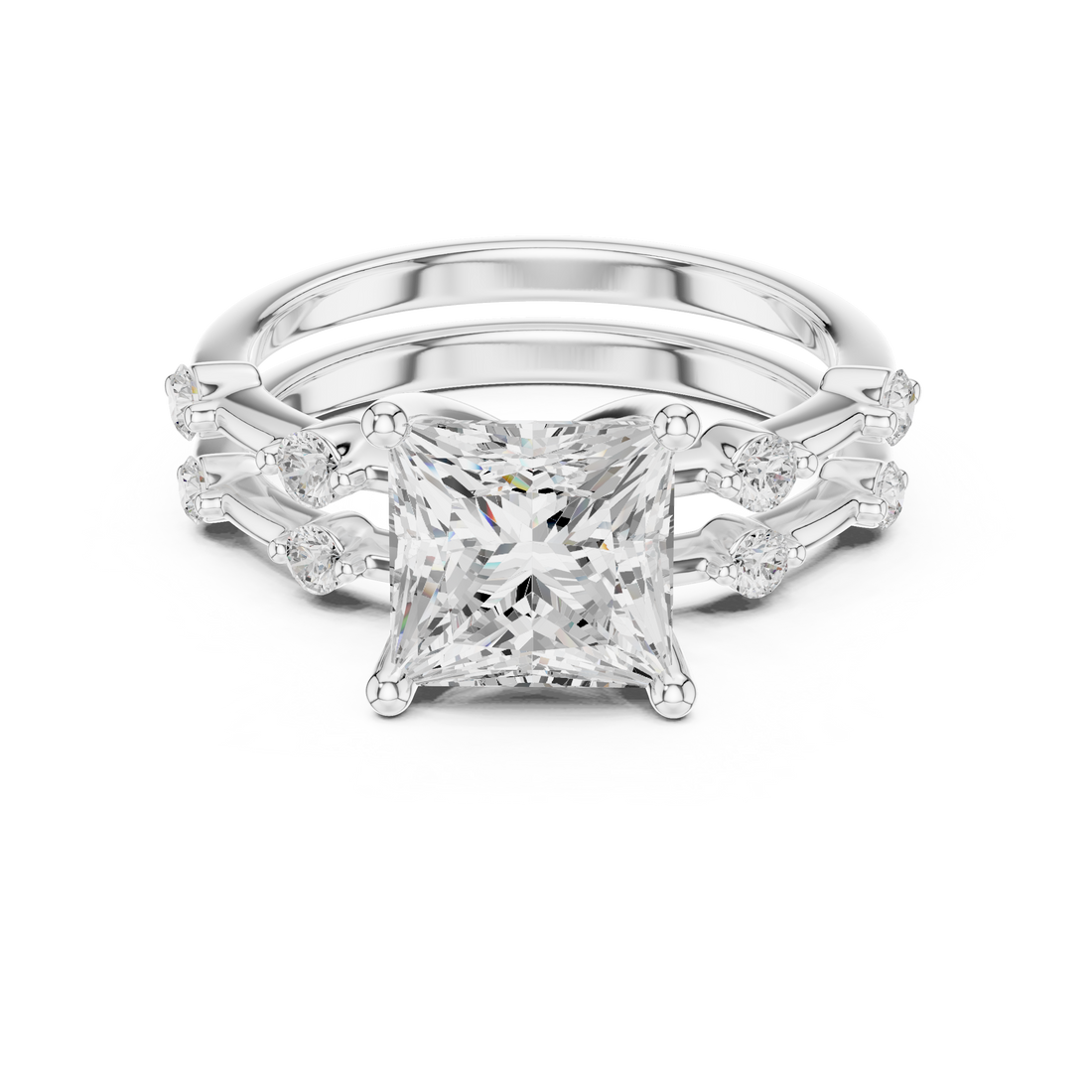 Sparkling CZ Diamond Necklace with high shine