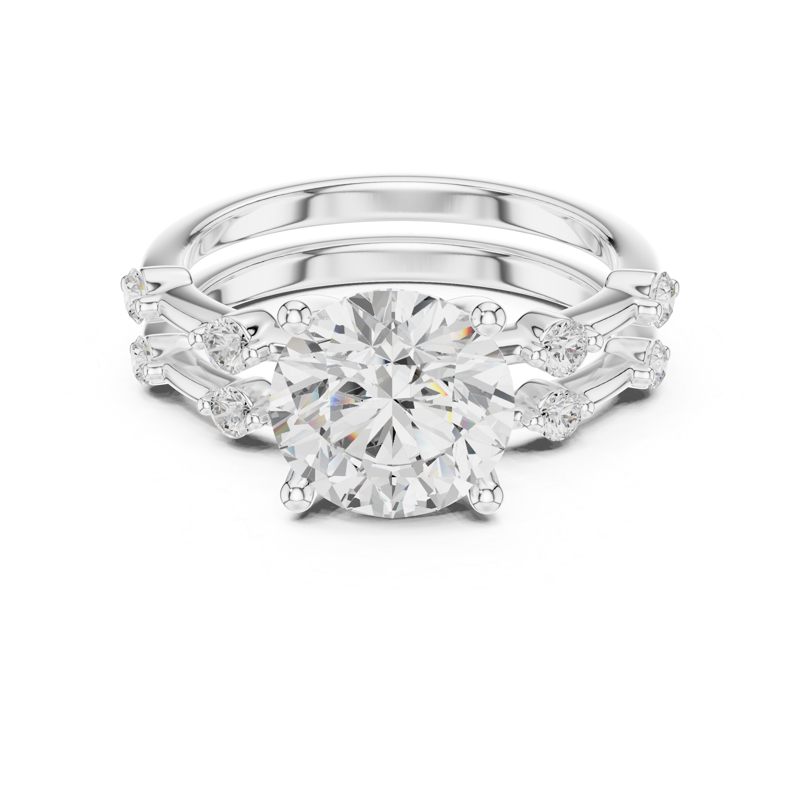 Sparkling CZ Diamond Necklace with high shine