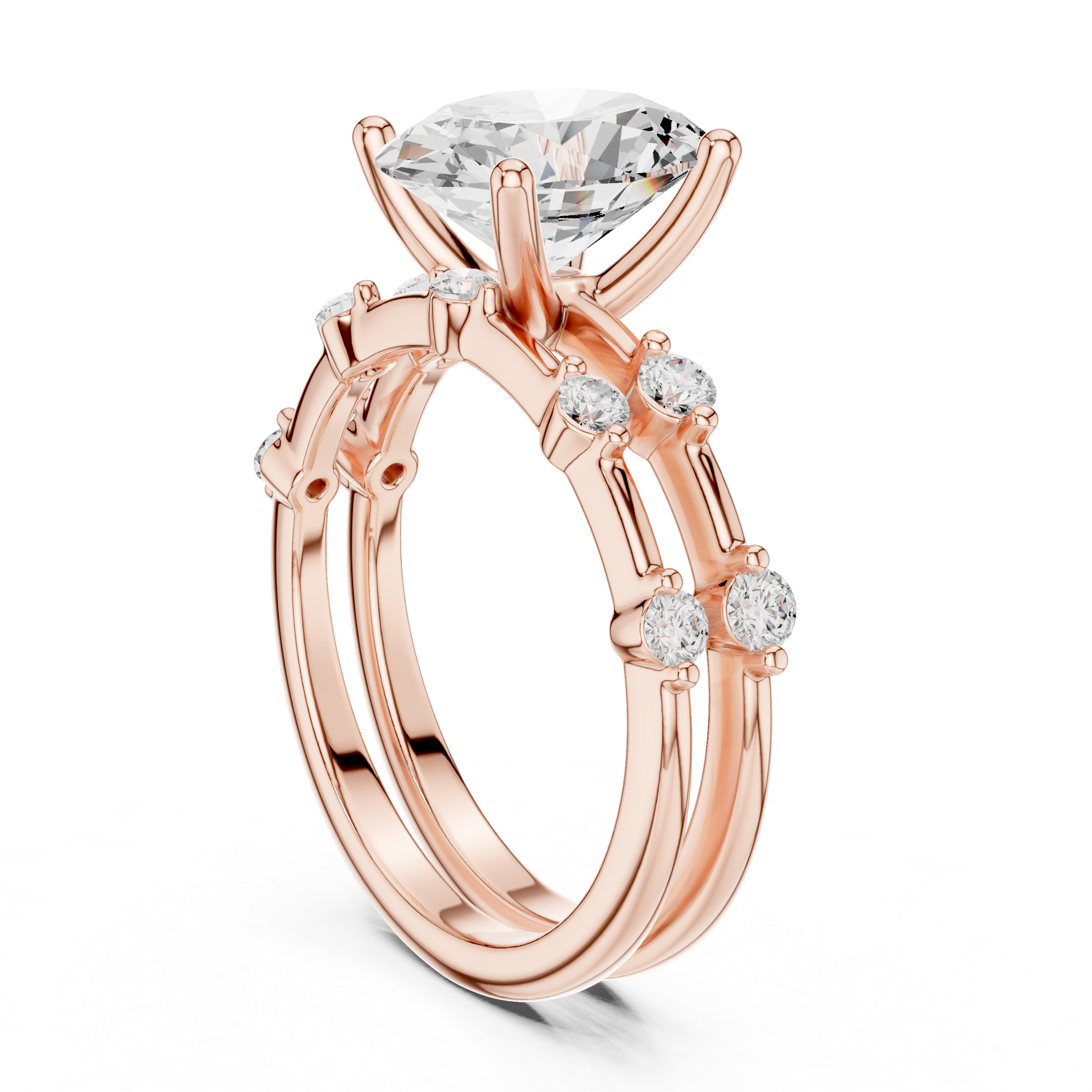 Floral nose ring with decorative detail.