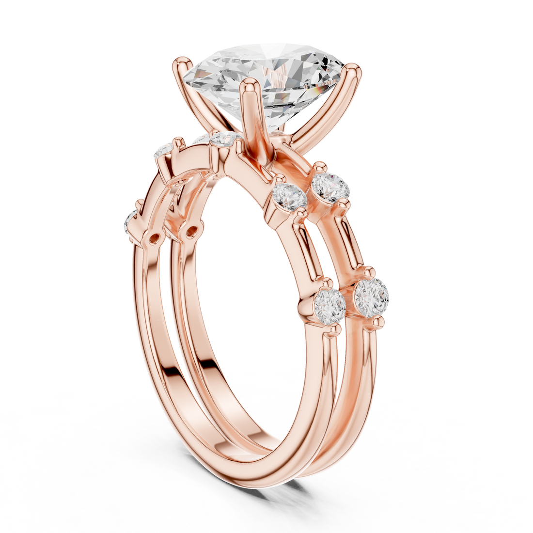 Floral nose ring with decorative detail.