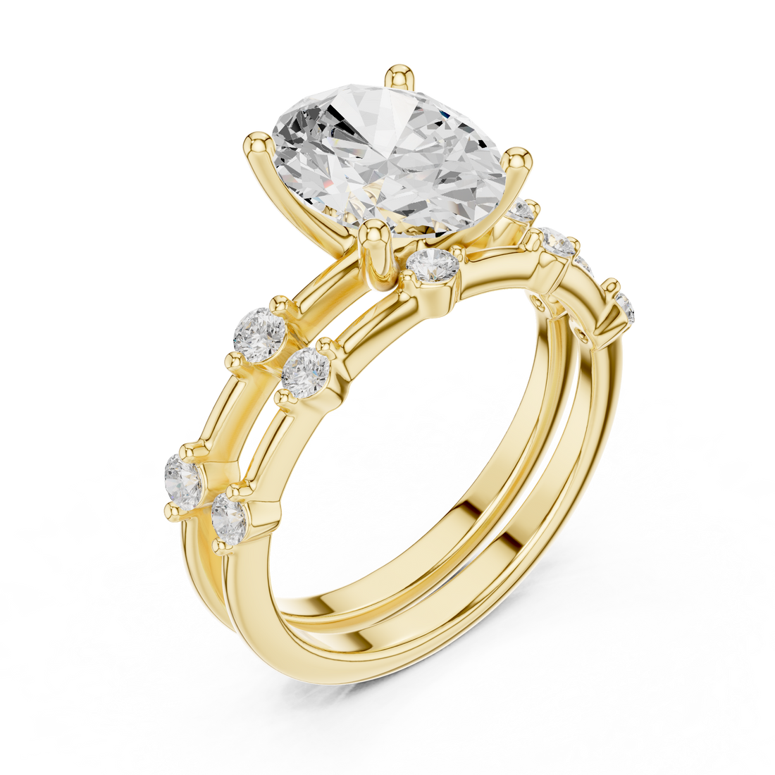 Gemstone toe ring with oval stone.