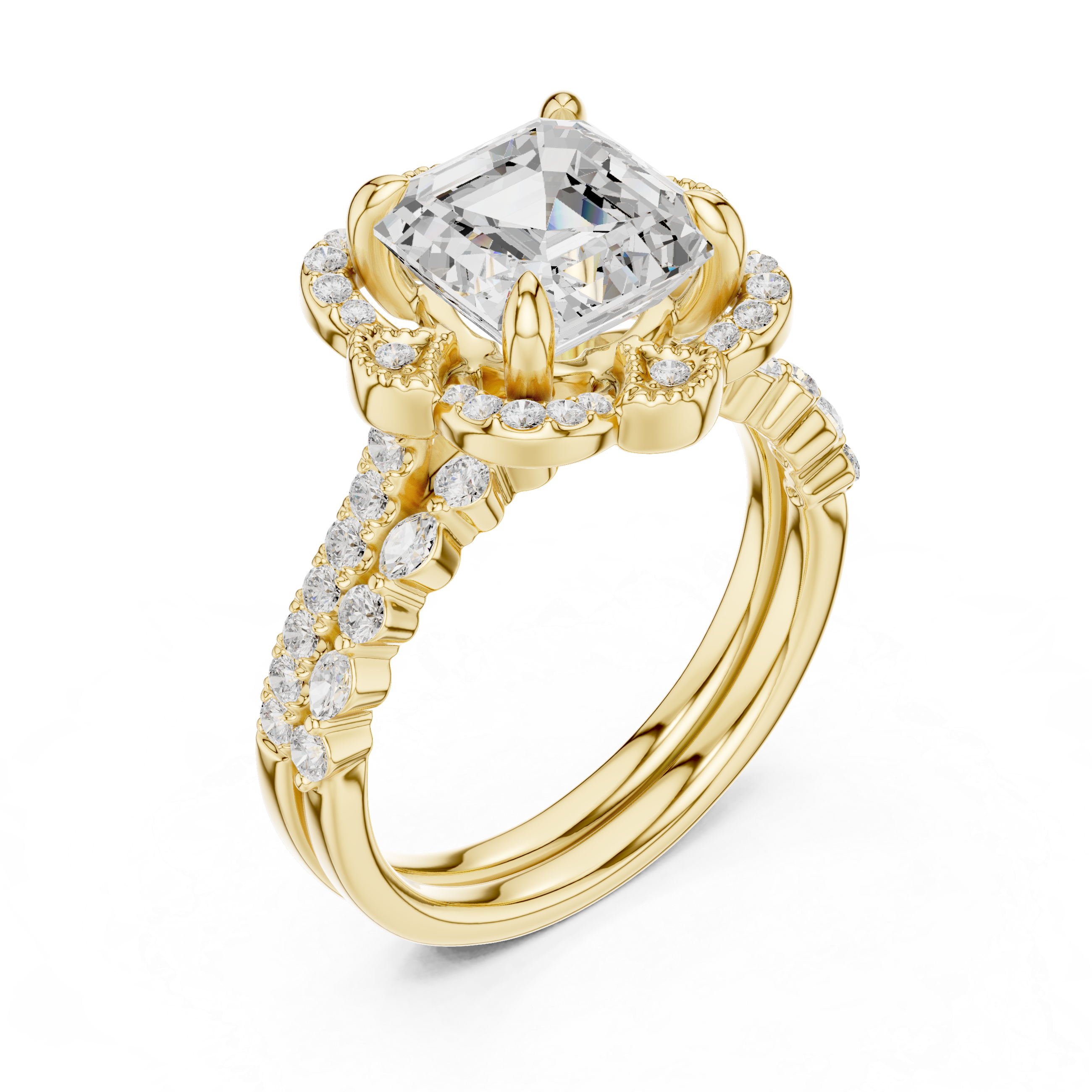 Anniversary band with sparkling accents.
