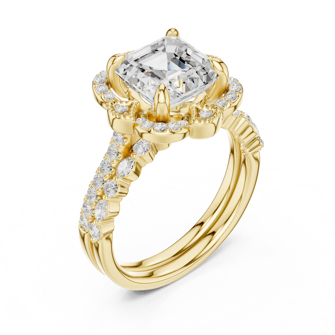 Anniversary band with sparkling accents.