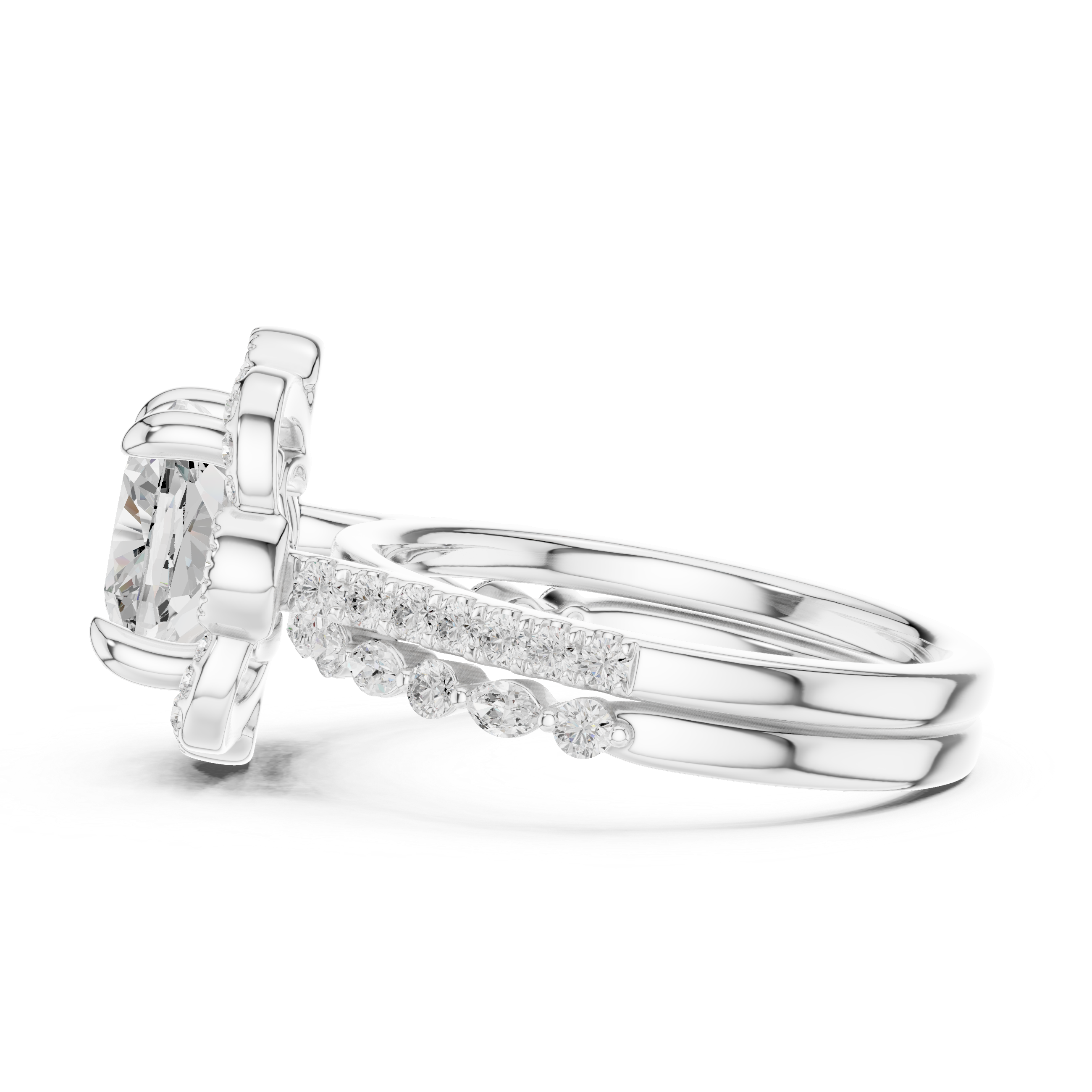 Diamond bangle with sparkling detail.