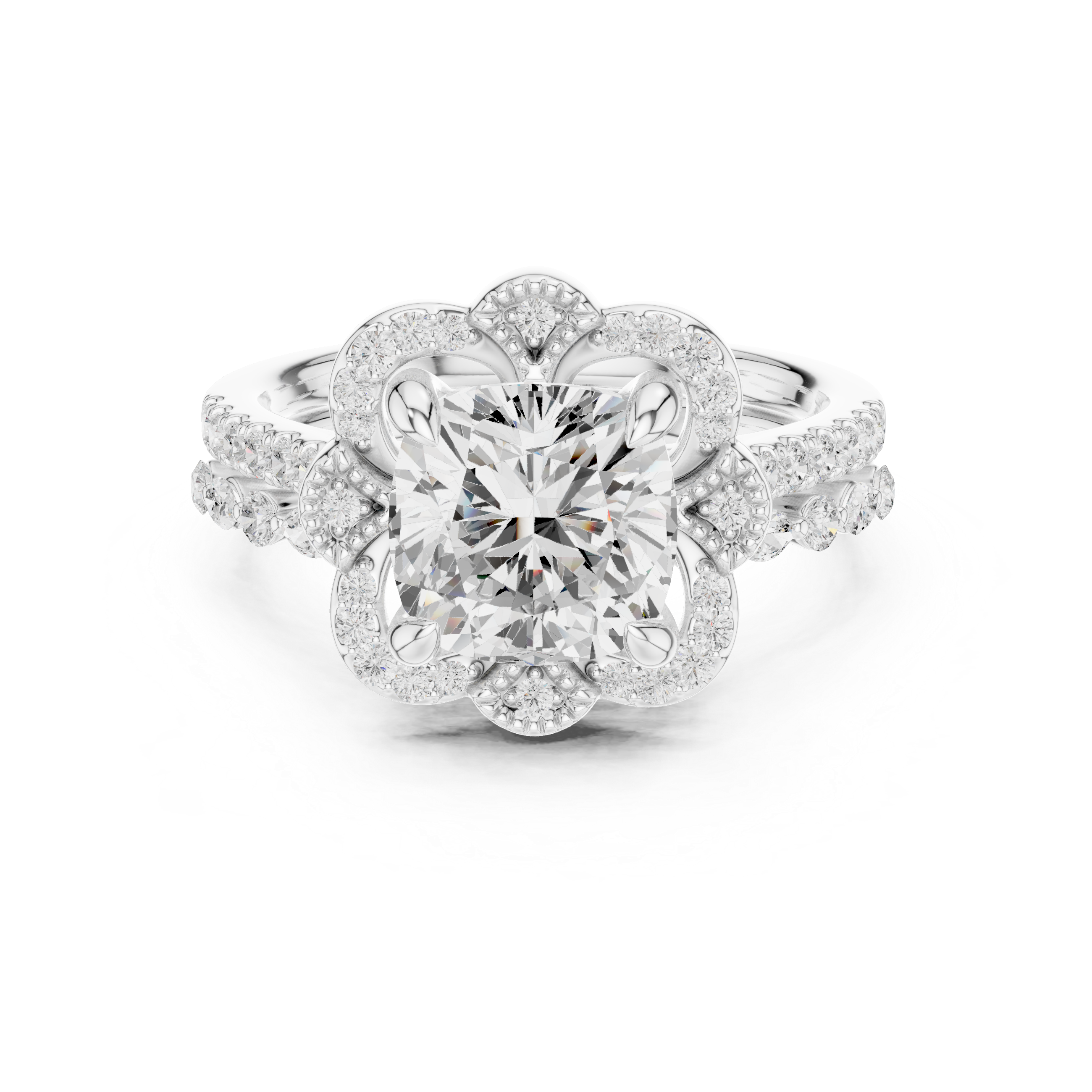 Engraved bangle with floral patterns.