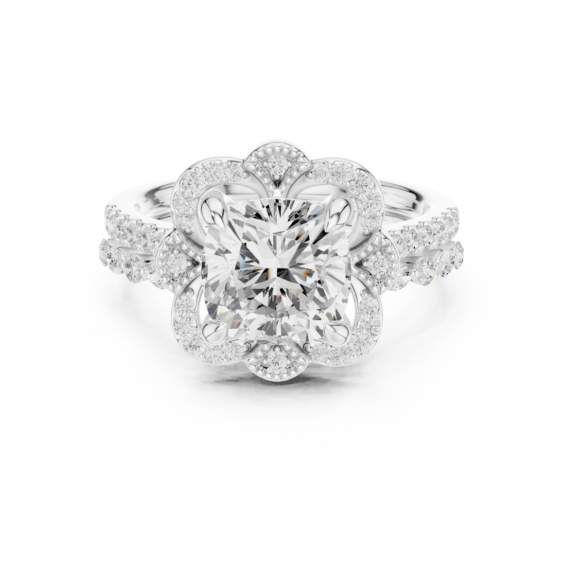 Engraved bangle with floral patterns.