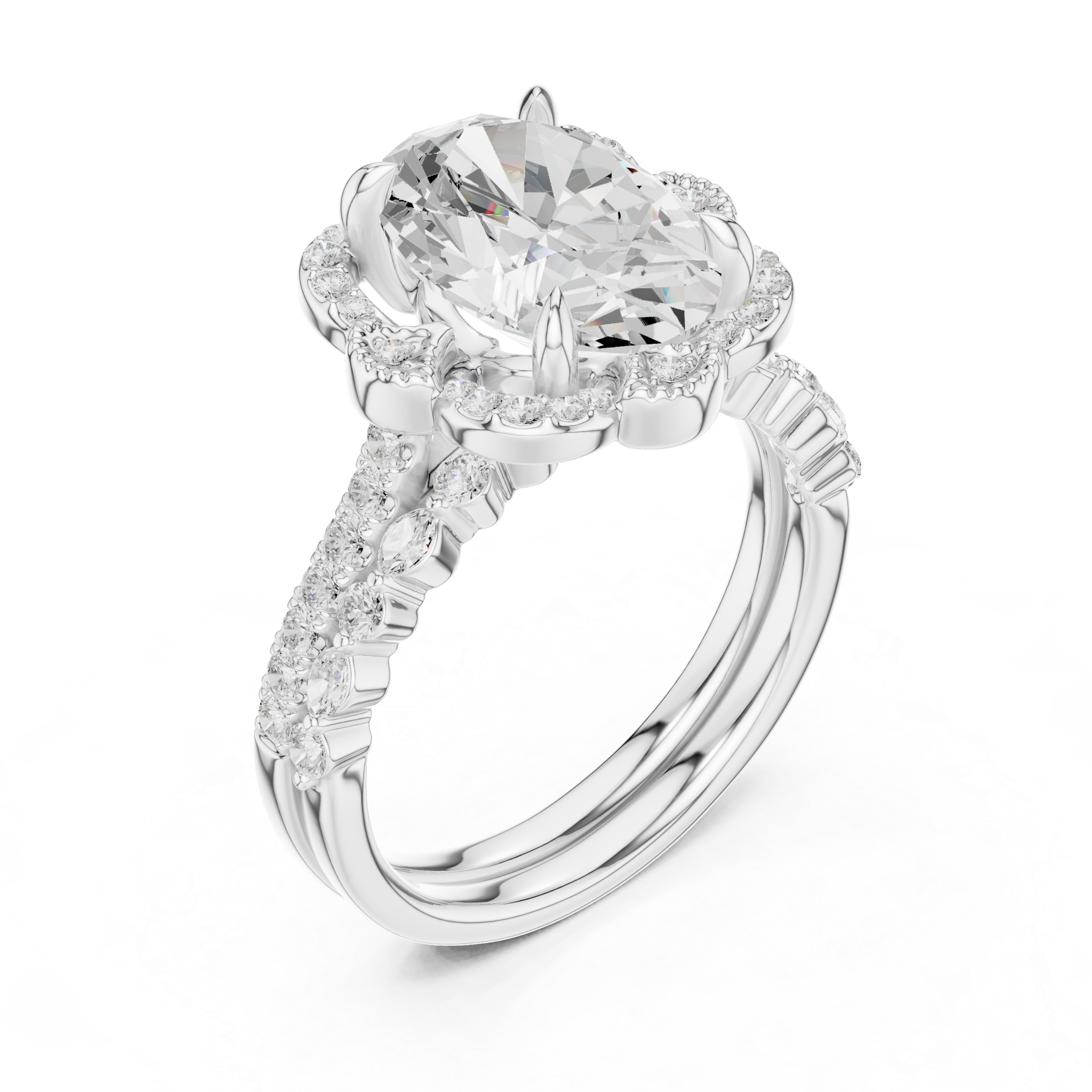 Bridal choker necklace with heavy detailing.