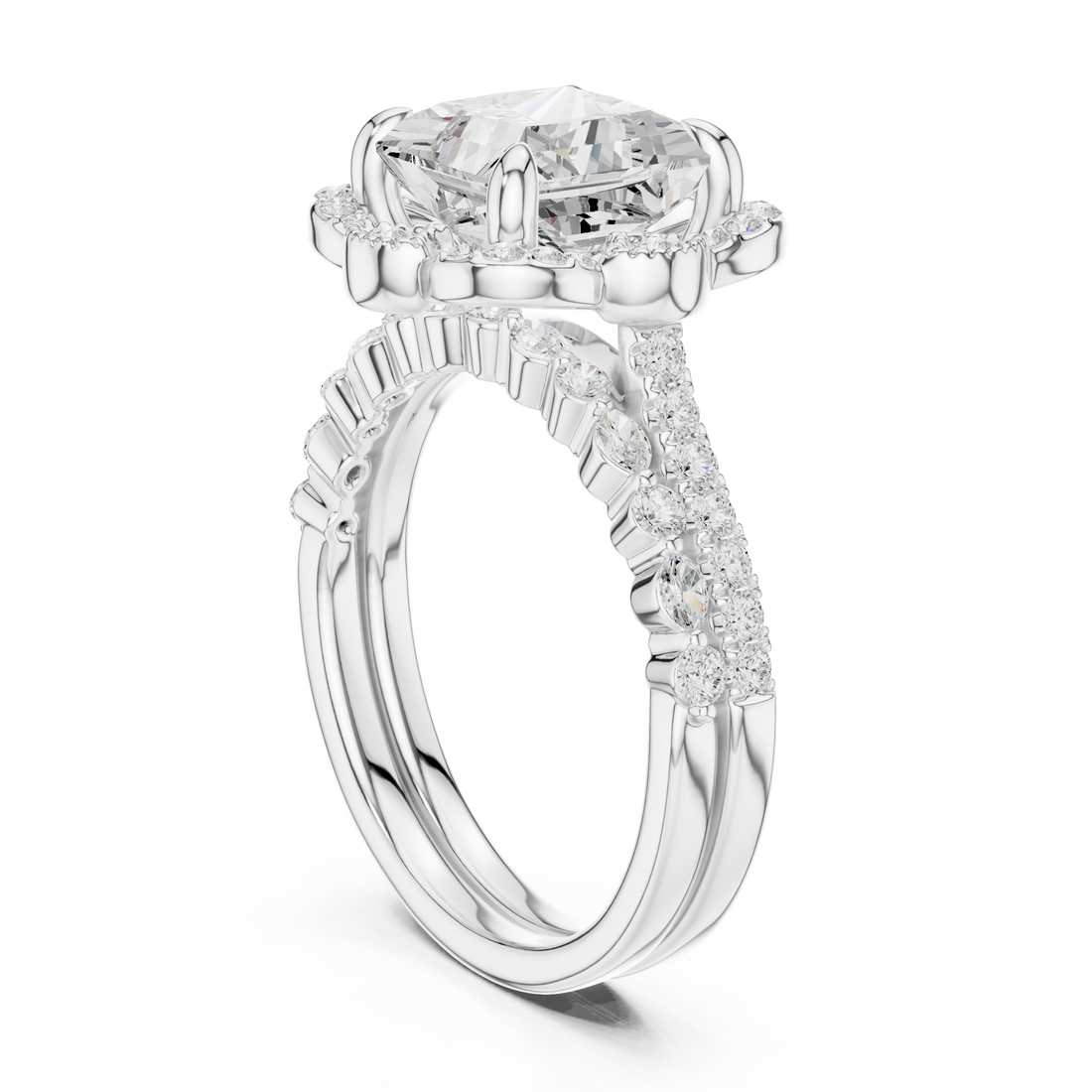 Decorative toe ring with gemstone accent.