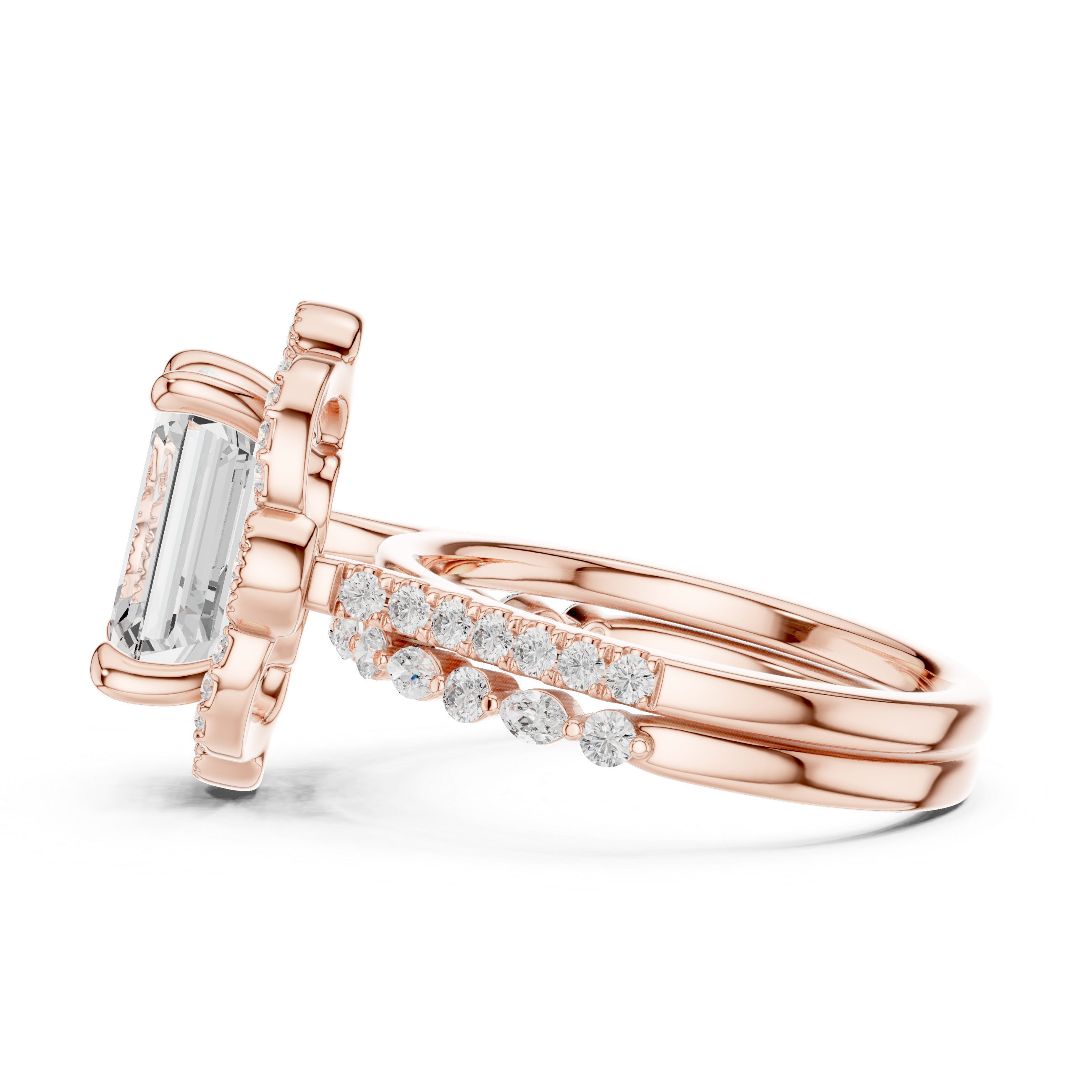 Diamond brooch with sparkling finish.