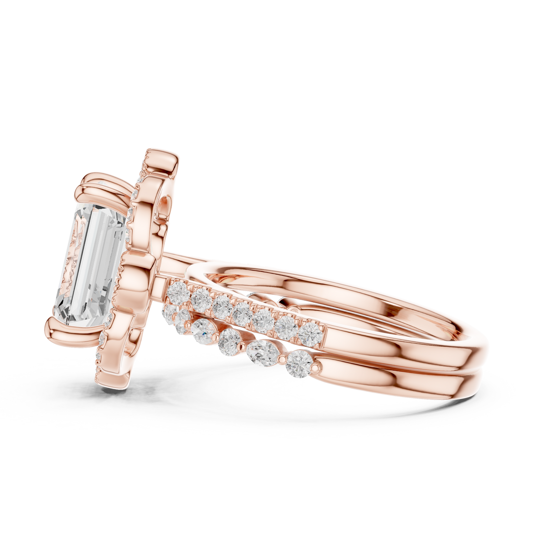 Diamond brooch with sparkling finish.