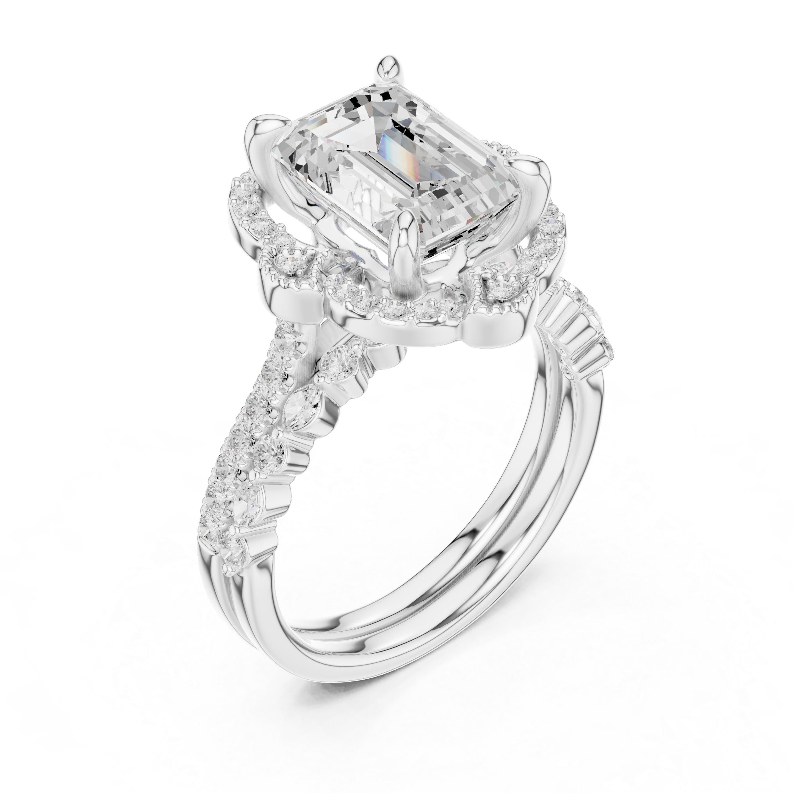 Men's gold band ring with matte finish.