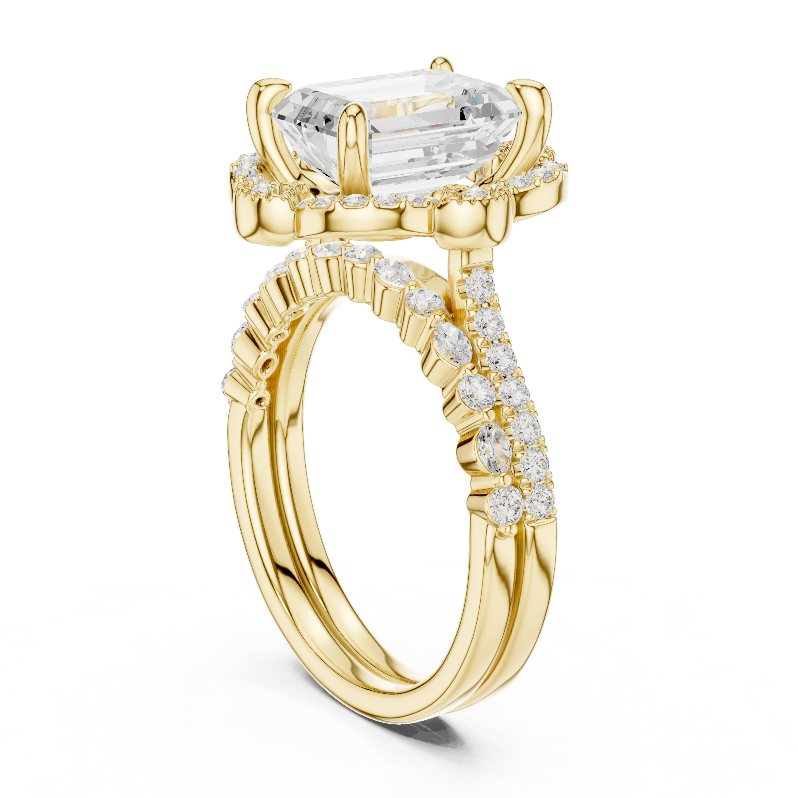 Men's gemstone ring with square stone.