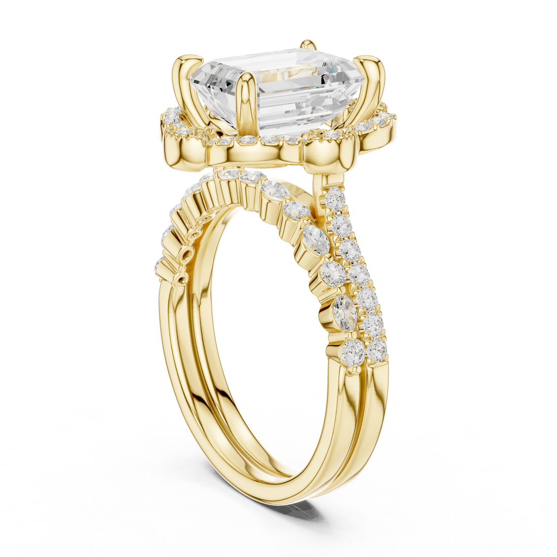 Men's gemstone ring with square stone.