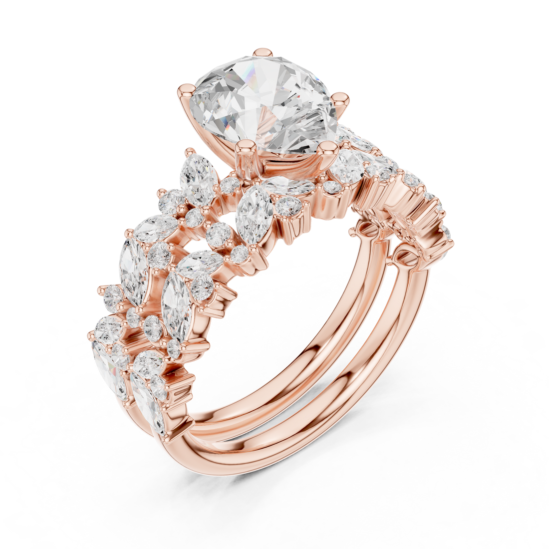 Premium  contemporary three stone design