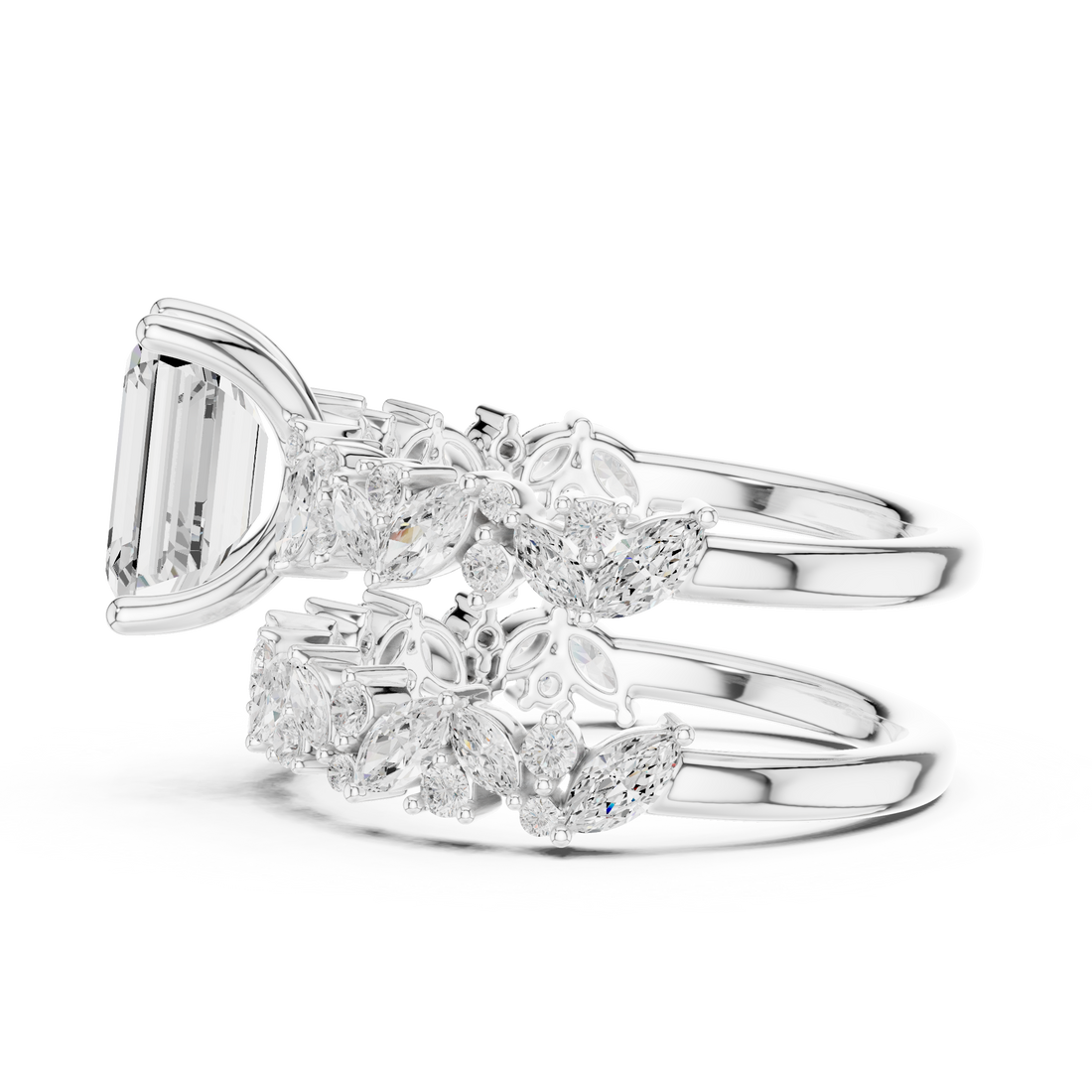 Artistic ring with sculptural design.