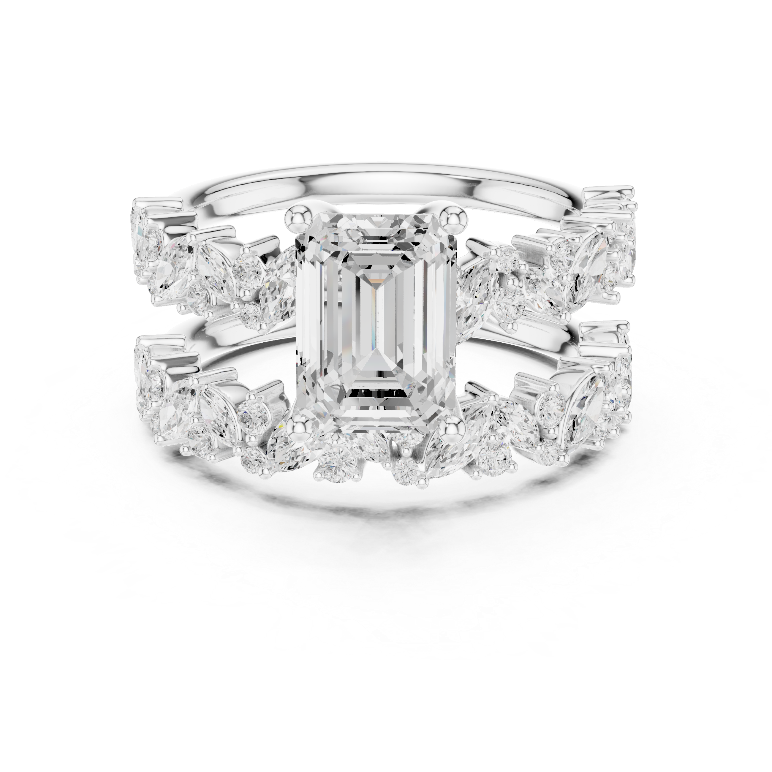 Open band ring with modern styling.