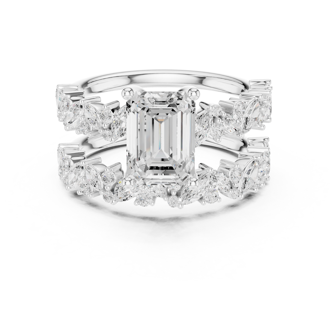 Open band ring with modern styling.