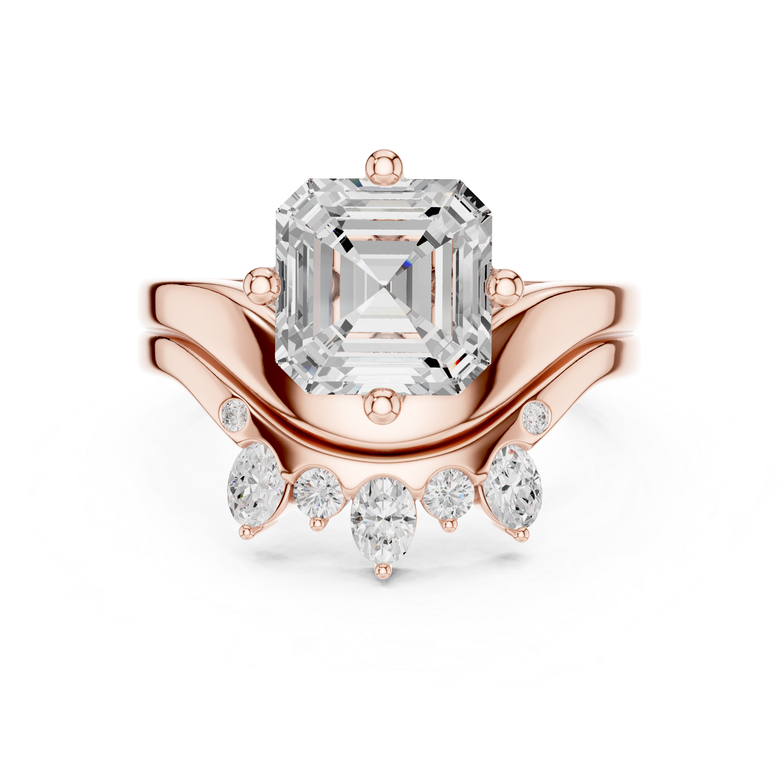 Diamond gemstone ring with sleek setting.