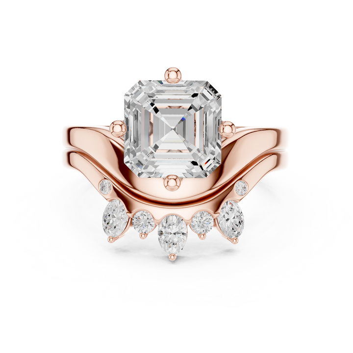 Diamond gemstone ring with sleek setting.