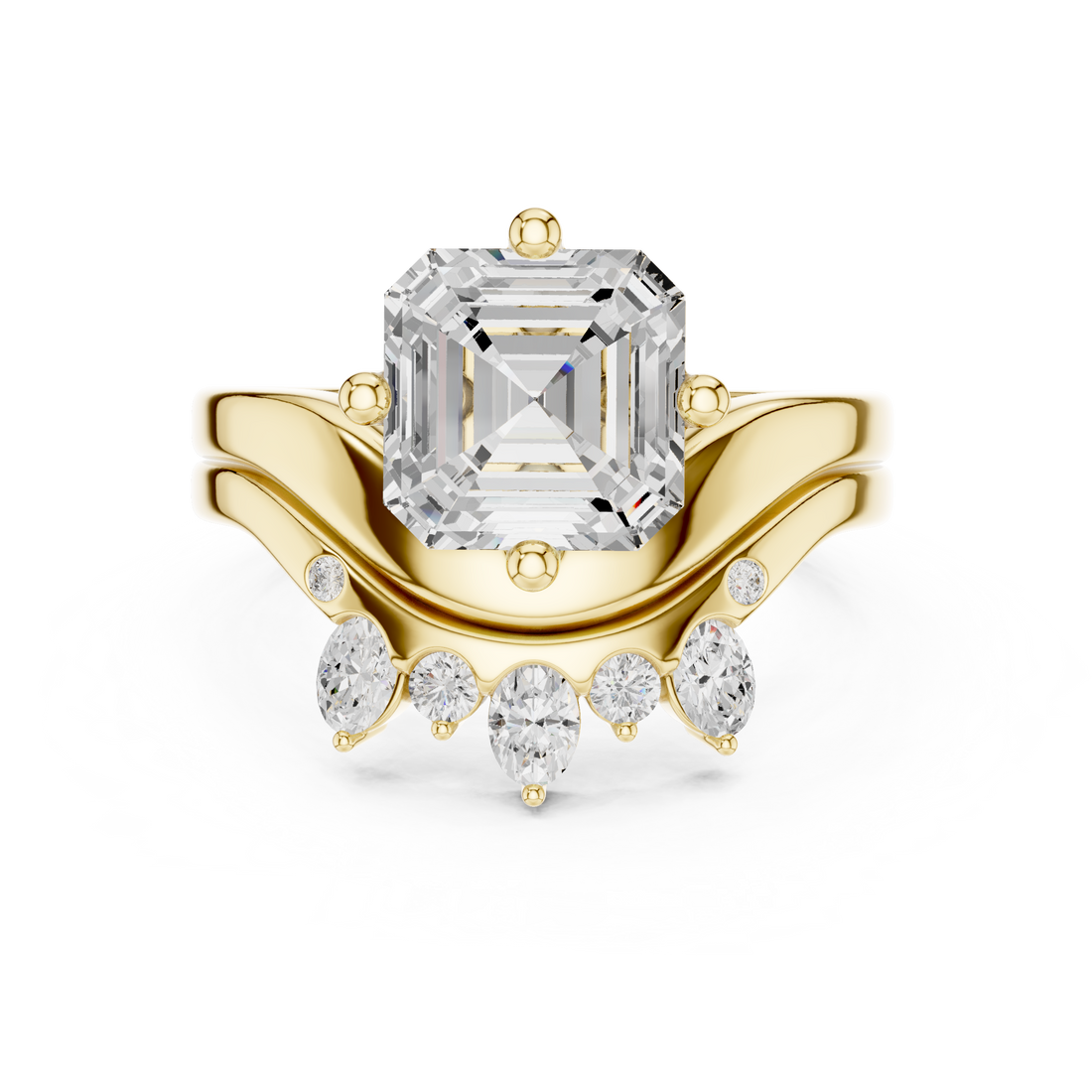 Designer luxury ring with bold structure.